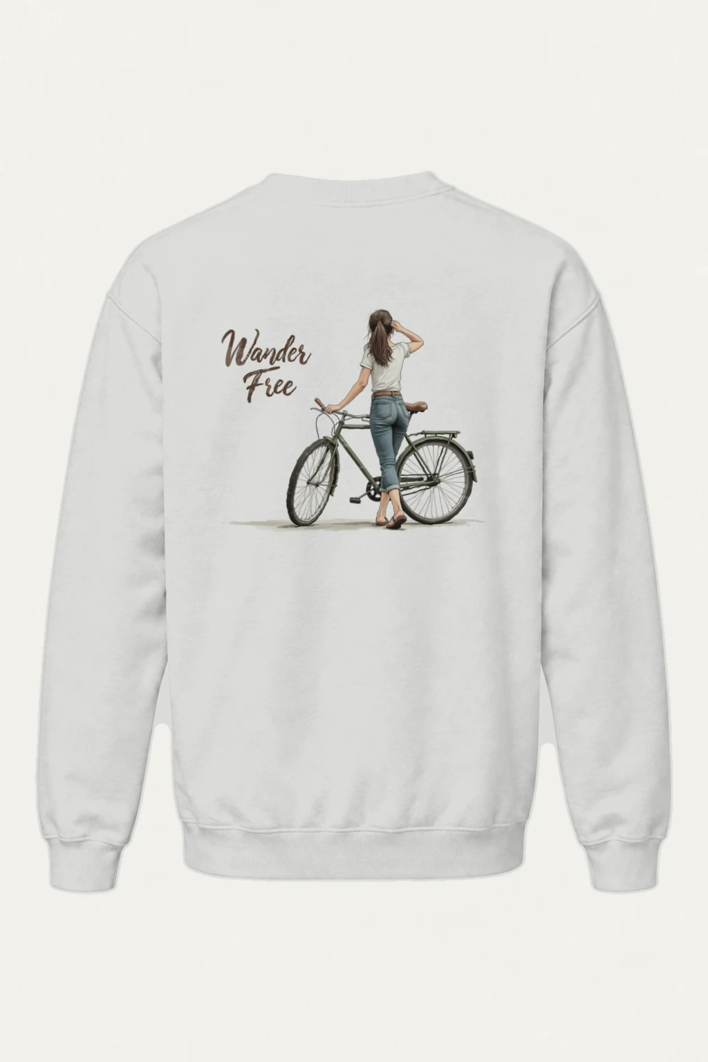 "Wander Free Bicycle" Heavy Blend Unisex Crewneck Sweatshirt | Gildan 18000