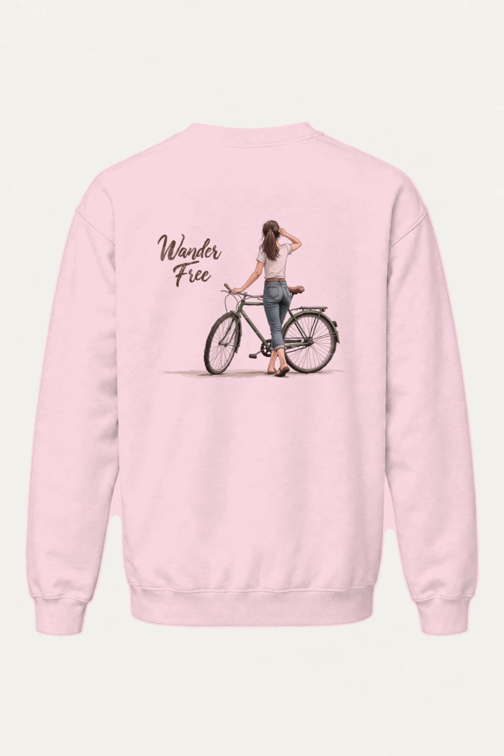 "Wander Free Bicycle" Heavy Blend Unisex Crewneck Sweatshirt | Gildan 18000
