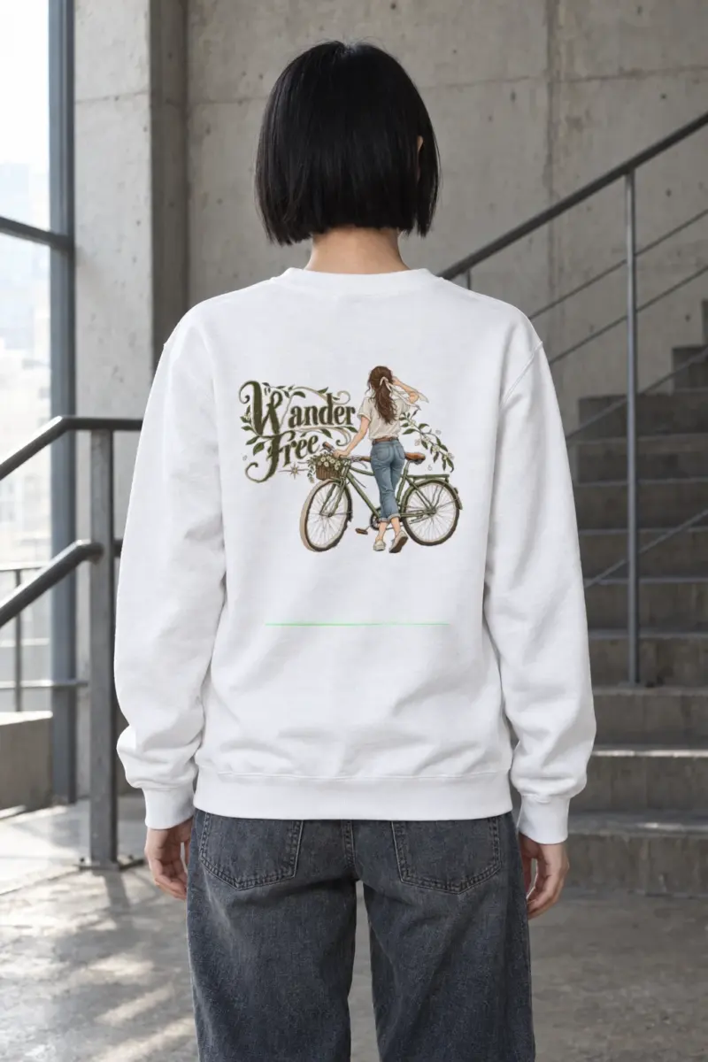 "Wander Free" Heavy Blend Unisex Crewneck Sweatshirt | Gildan 18000