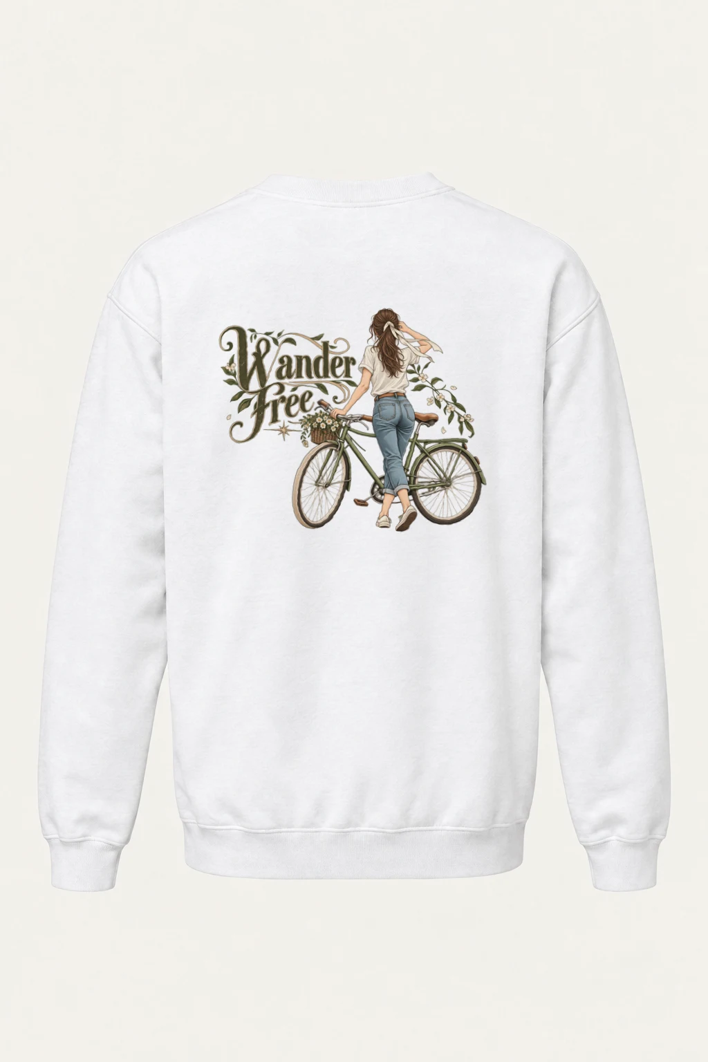 "Wander Free" Heavy Blend Unisex Crewneck Sweatshirt | Gildan 18000