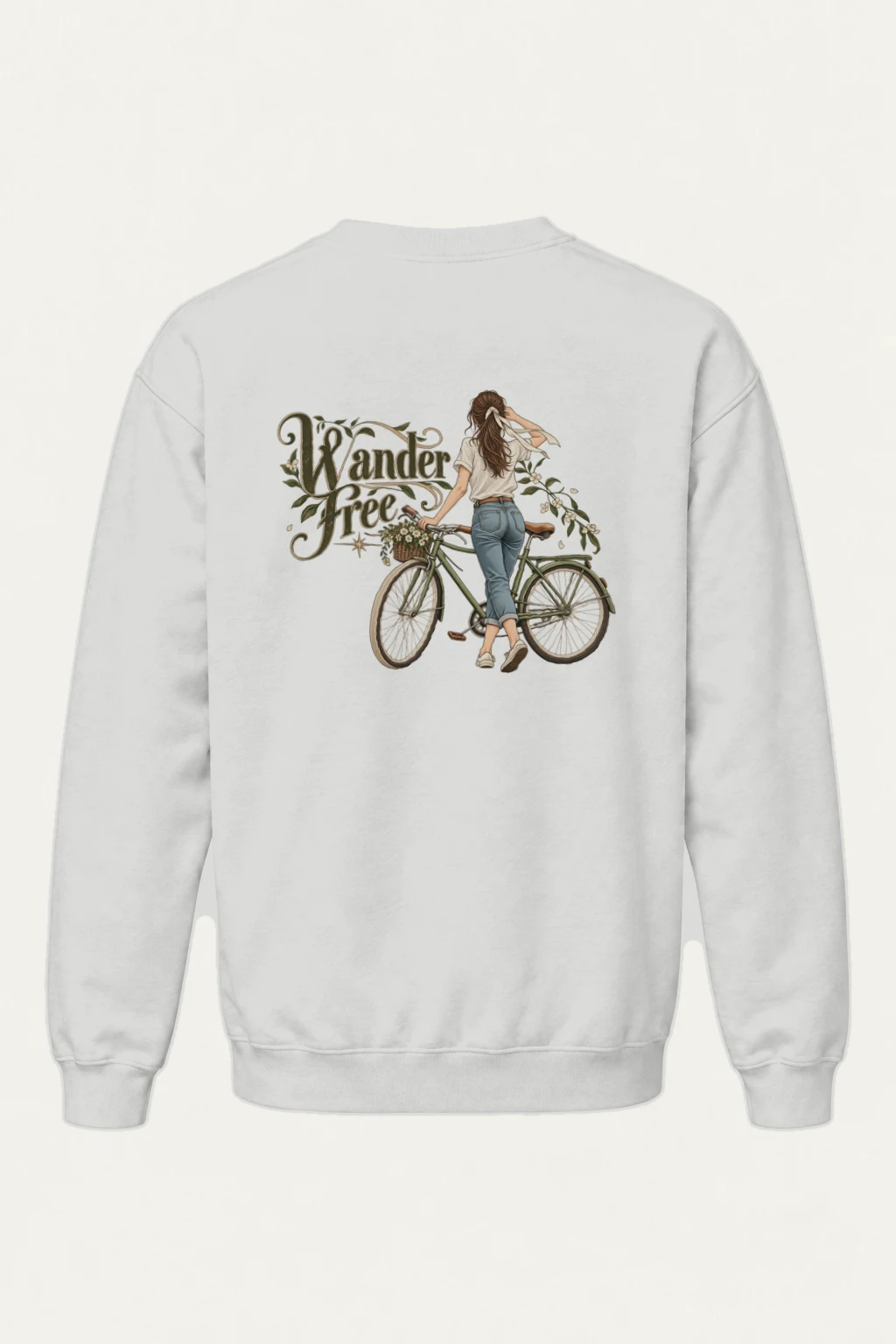 "Wander Free" Heavy Blend Unisex Crewneck Sweatshirt | Gildan 18000