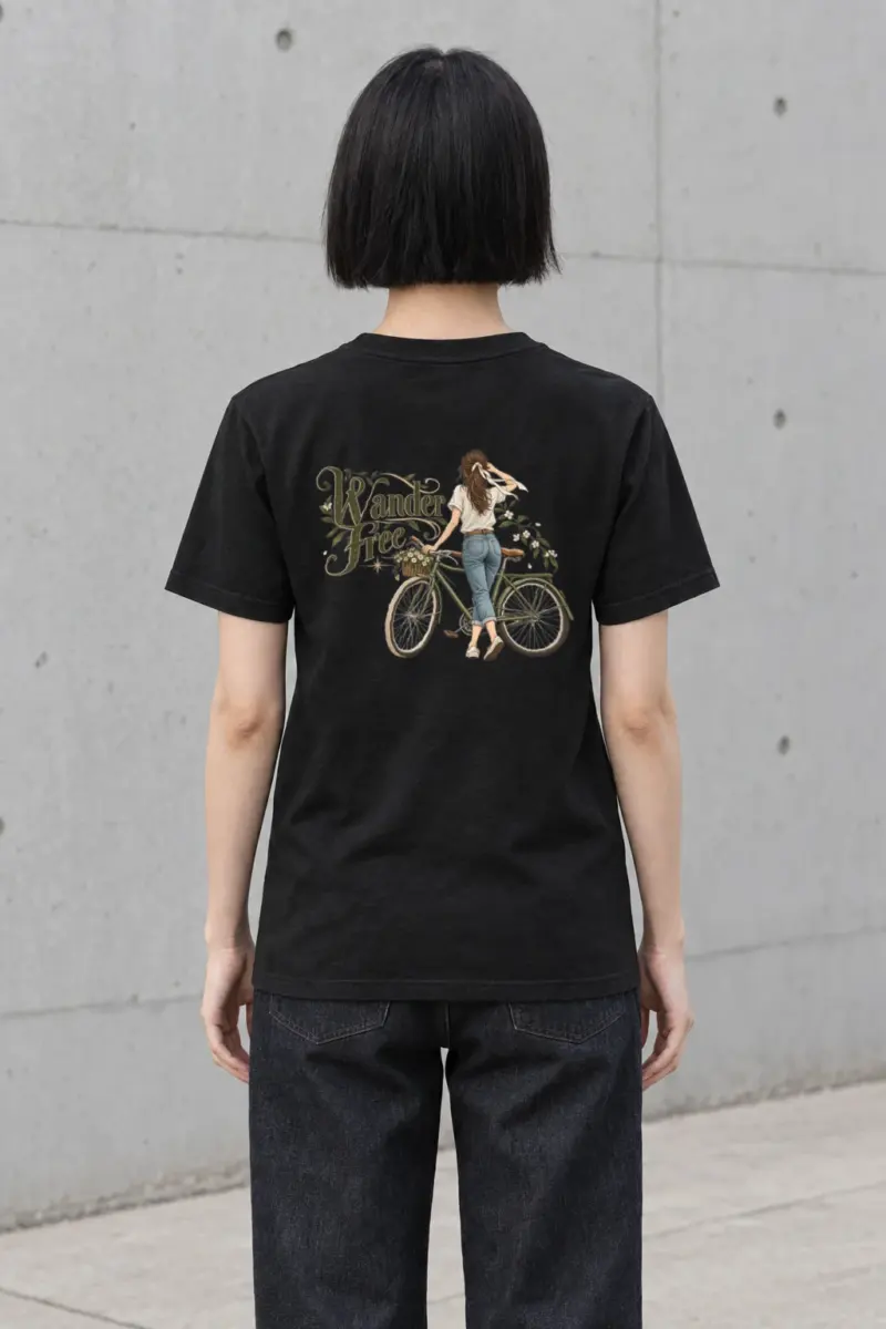 "Wander Free" Heavyweight Unisex Crewneck T-shirt | Gildan 5000