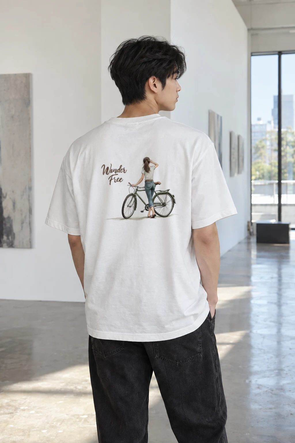 "Wander Free" Heavyweight Unisex Crewneck T-shirt | Gildan 5000