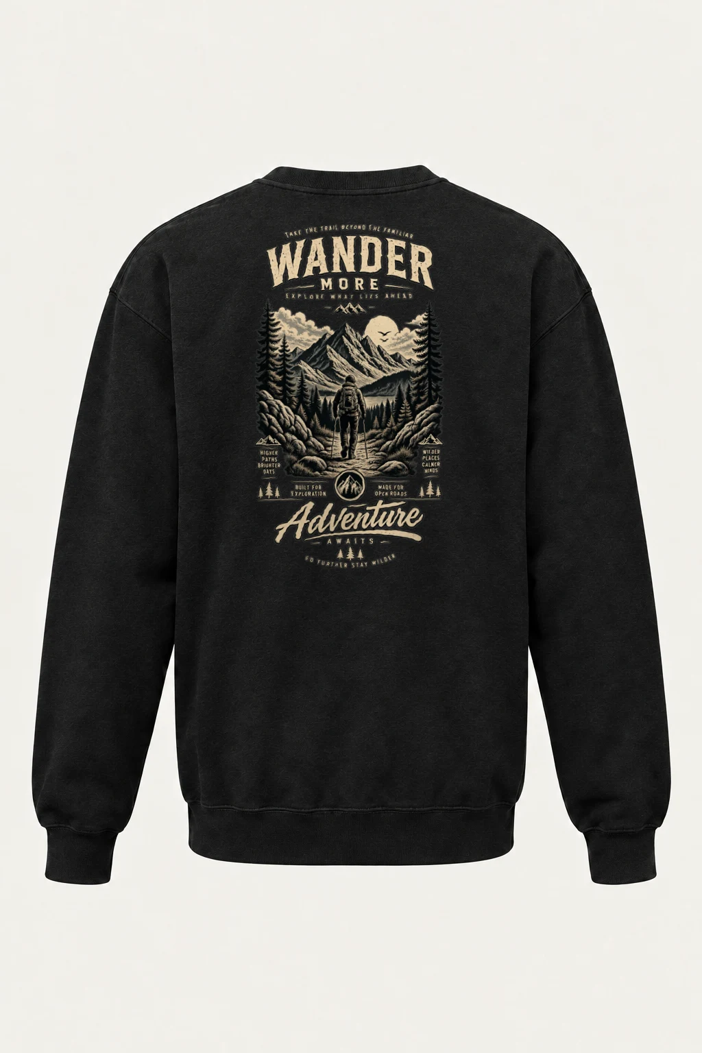 "Wander More" Heavy Blend Unisex Crewneck Sweatshirt | Gildan 18000