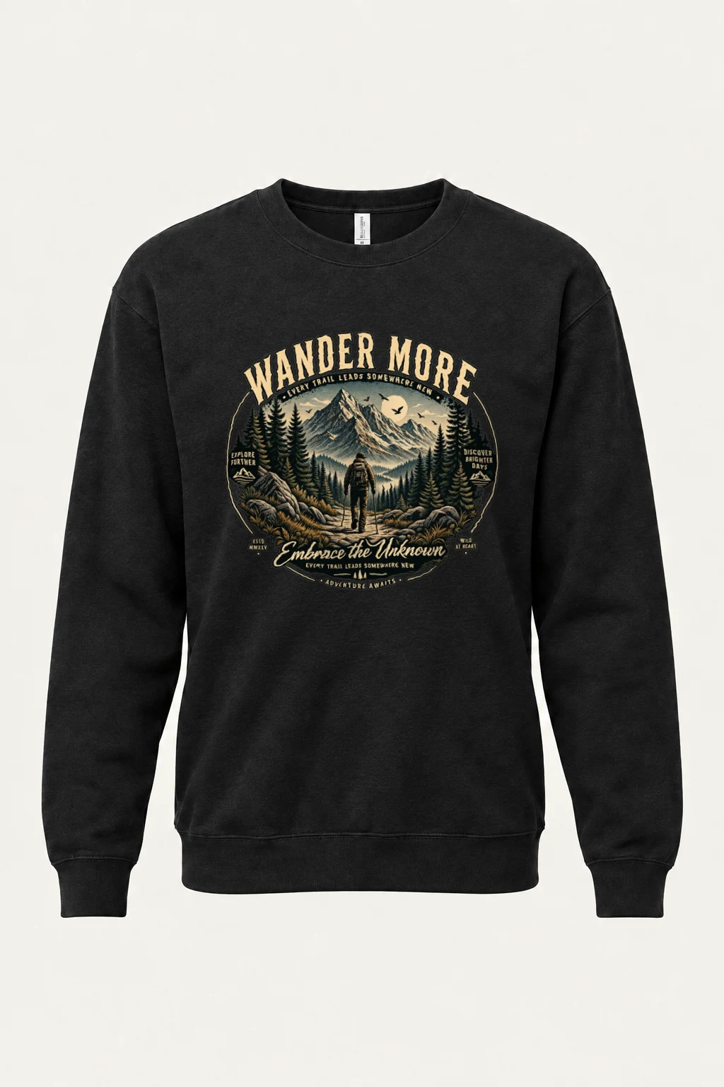 "Wander More" Heavy Blend Unisex Crewneck Sweatshirt | Gildan 18000