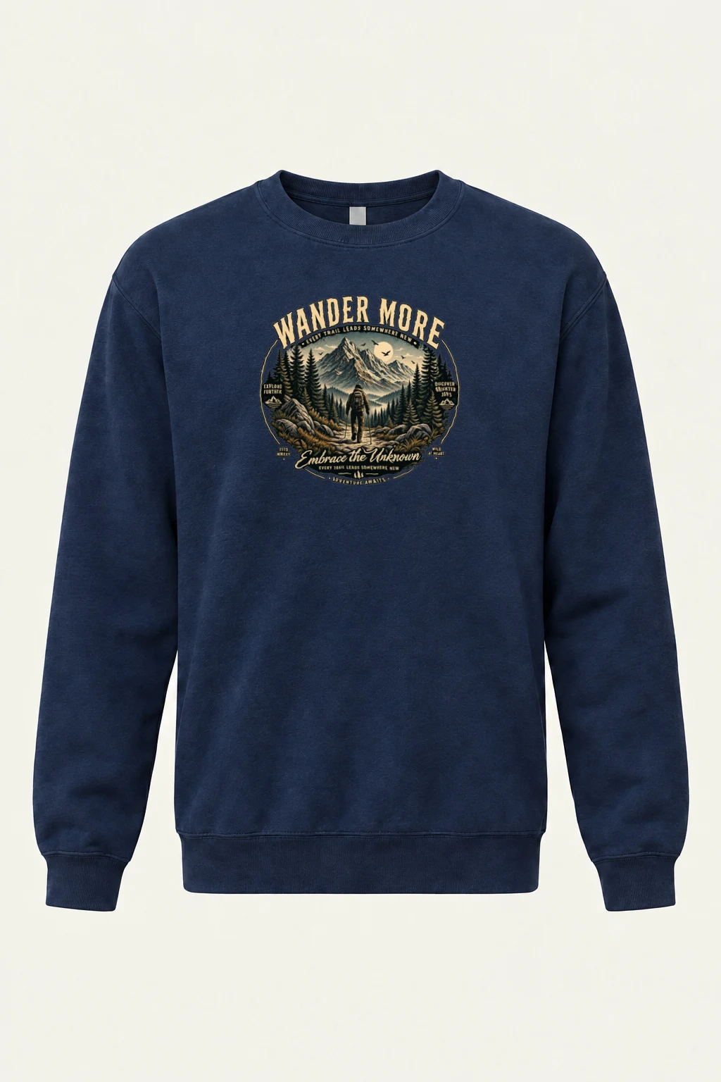 "Wander More" Heavy Blend Unisex Crewneck Sweatshirt | Gildan 18000