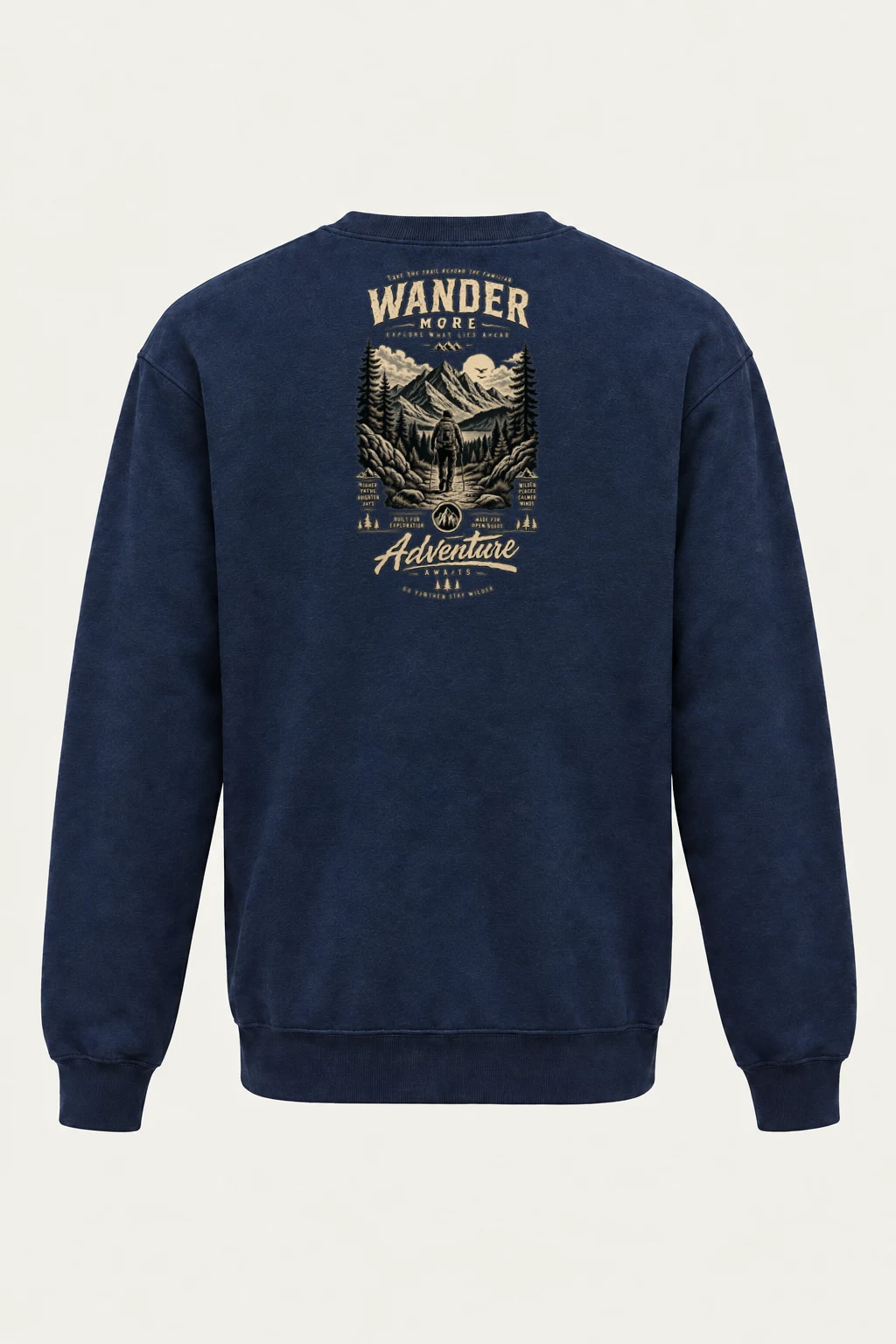 "Wander More" Heavy Blend Unisex Crewneck Sweatshirt | Gildan 18000
