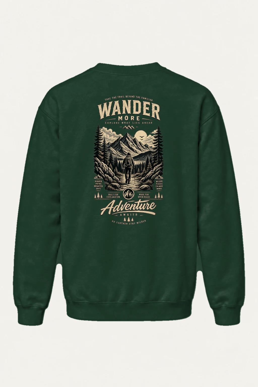 "Wander More" Heavy Blend Unisex Crewneck Sweatshirt | Gildan 18000