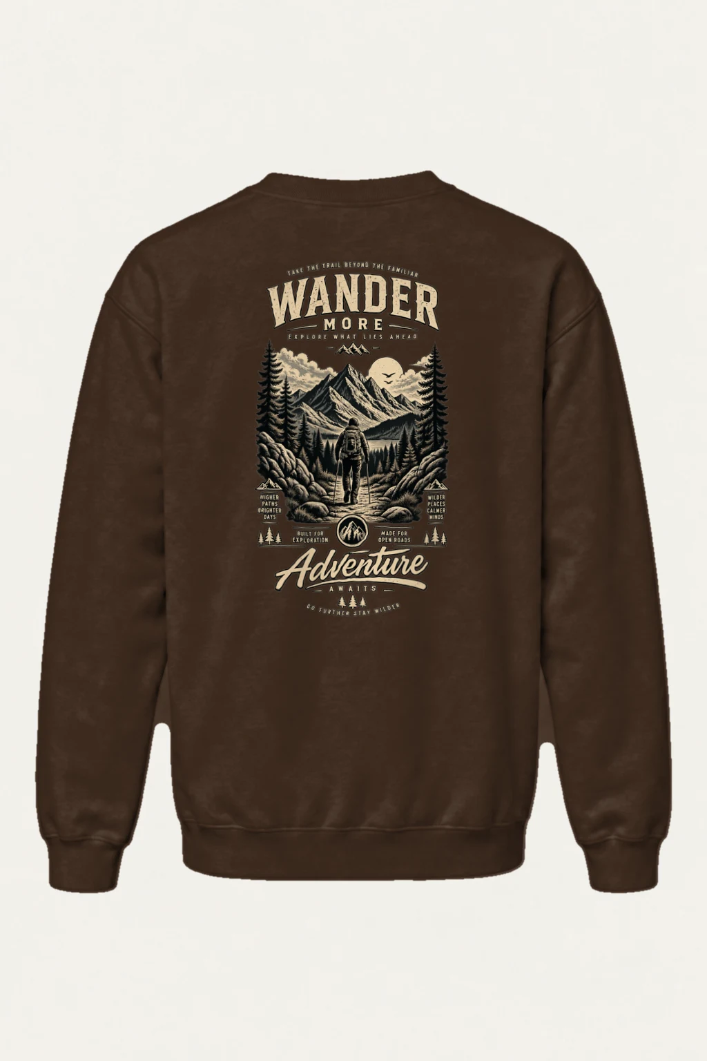"Wander More" Heavy Blend Unisex Crewneck Sweatshirt | Gildan 18000