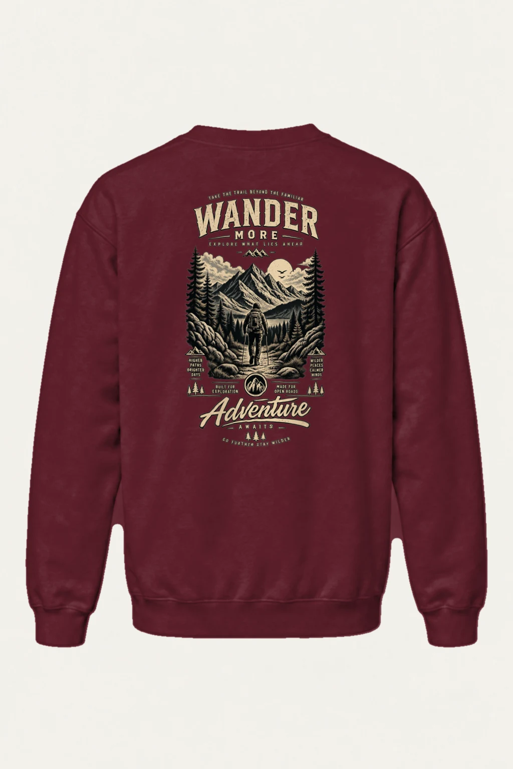 "Wander More" Heavy Blend Unisex Crewneck Sweatshirt | Gildan 18000