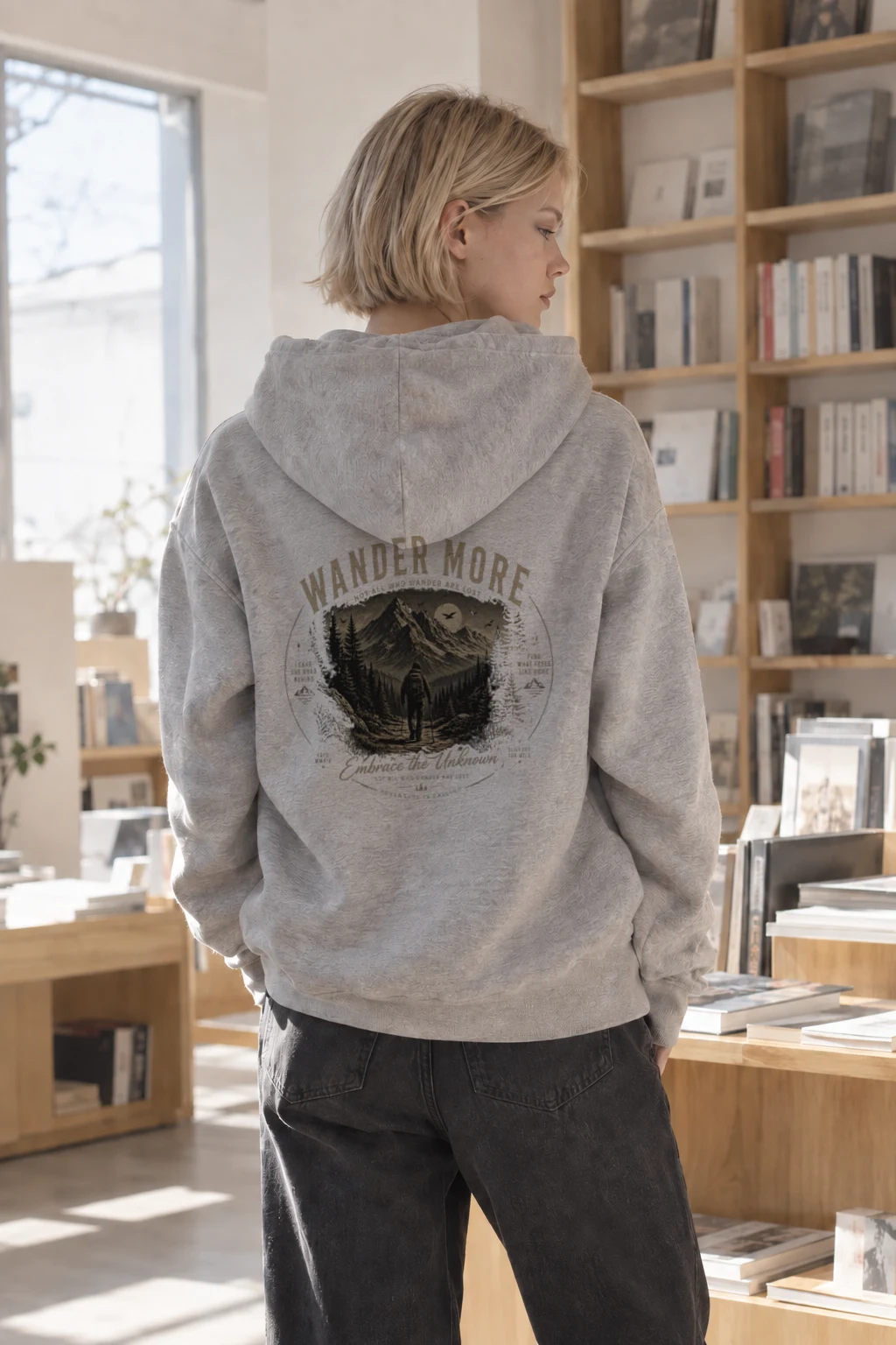 "Wander More" Heavy Blend Unisex Pullover Hoodie | Gildan 18500