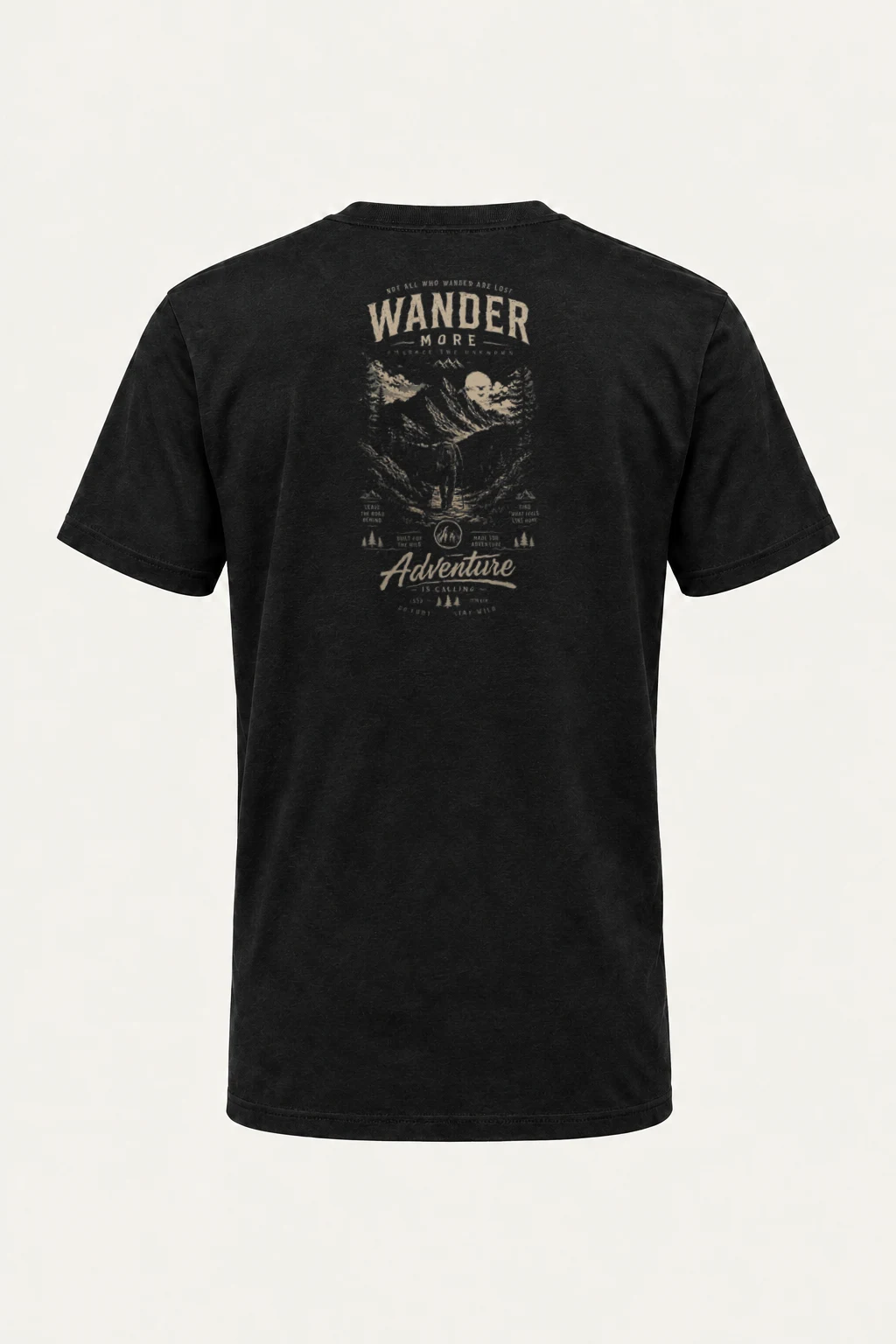 "Wander More" Heavyweight Unisex Crewneck T-shirt | Gildan 5000