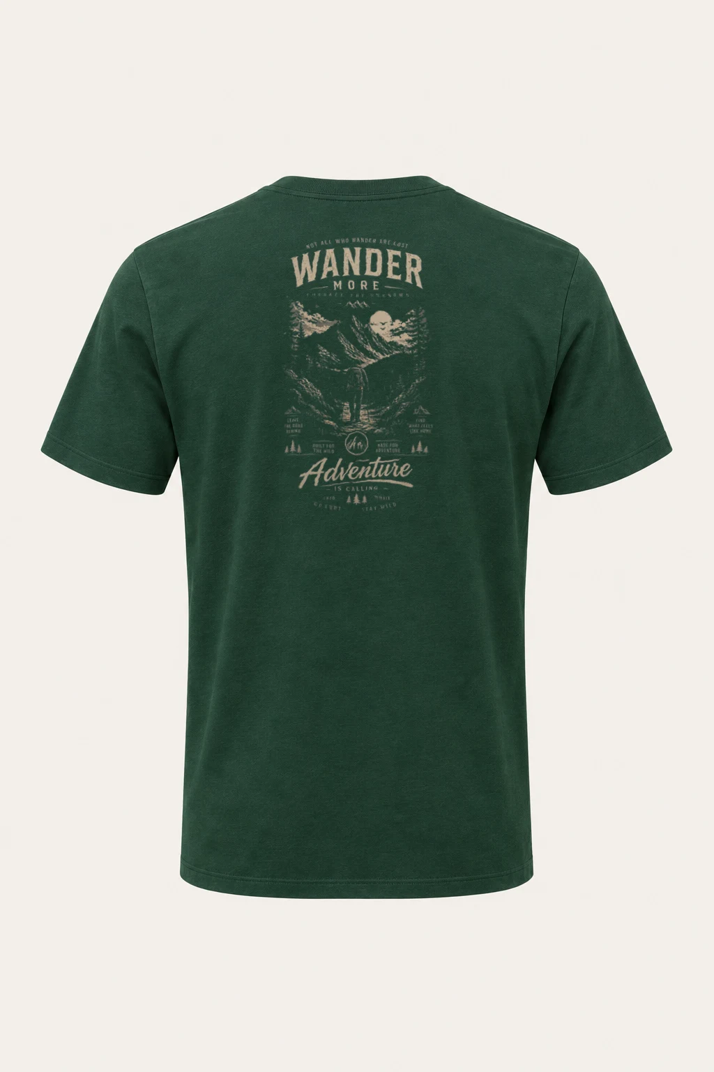 "Wander More" Heavyweight Unisex Crewneck T-shirt | Gildan 5000