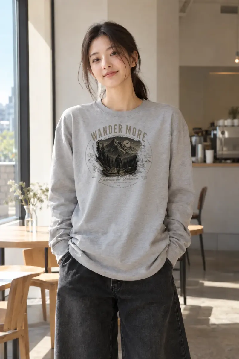 "Wander More" Unisex Longsleeve T-shirt | Gildan 2400