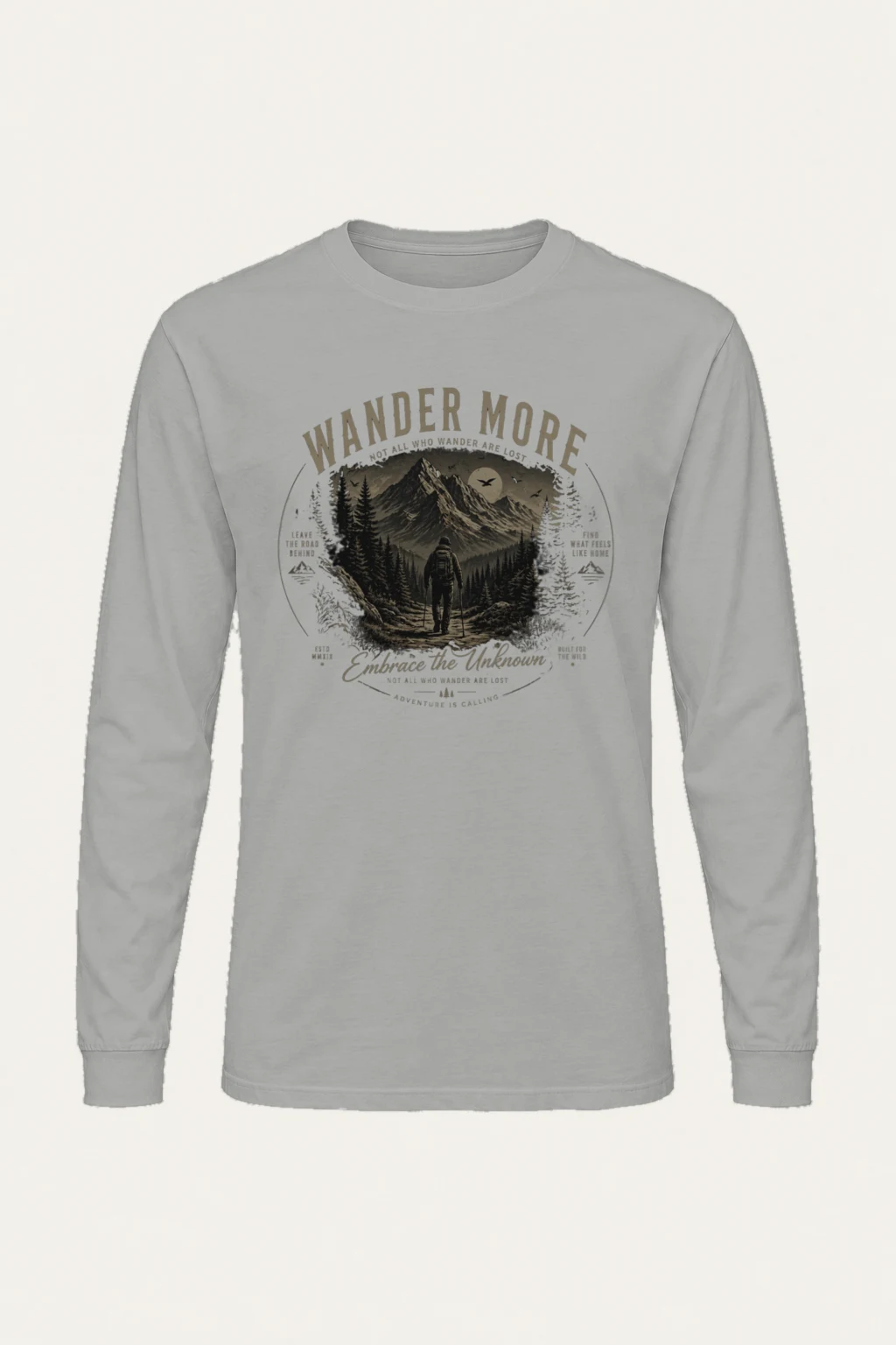 "Wander More" Unisex Longsleeve T-shirt | Gildan 2400