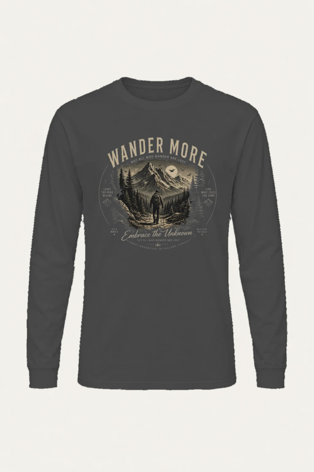 "Wander More" Unisex Longsleeve T-shirt | Gildan 2400