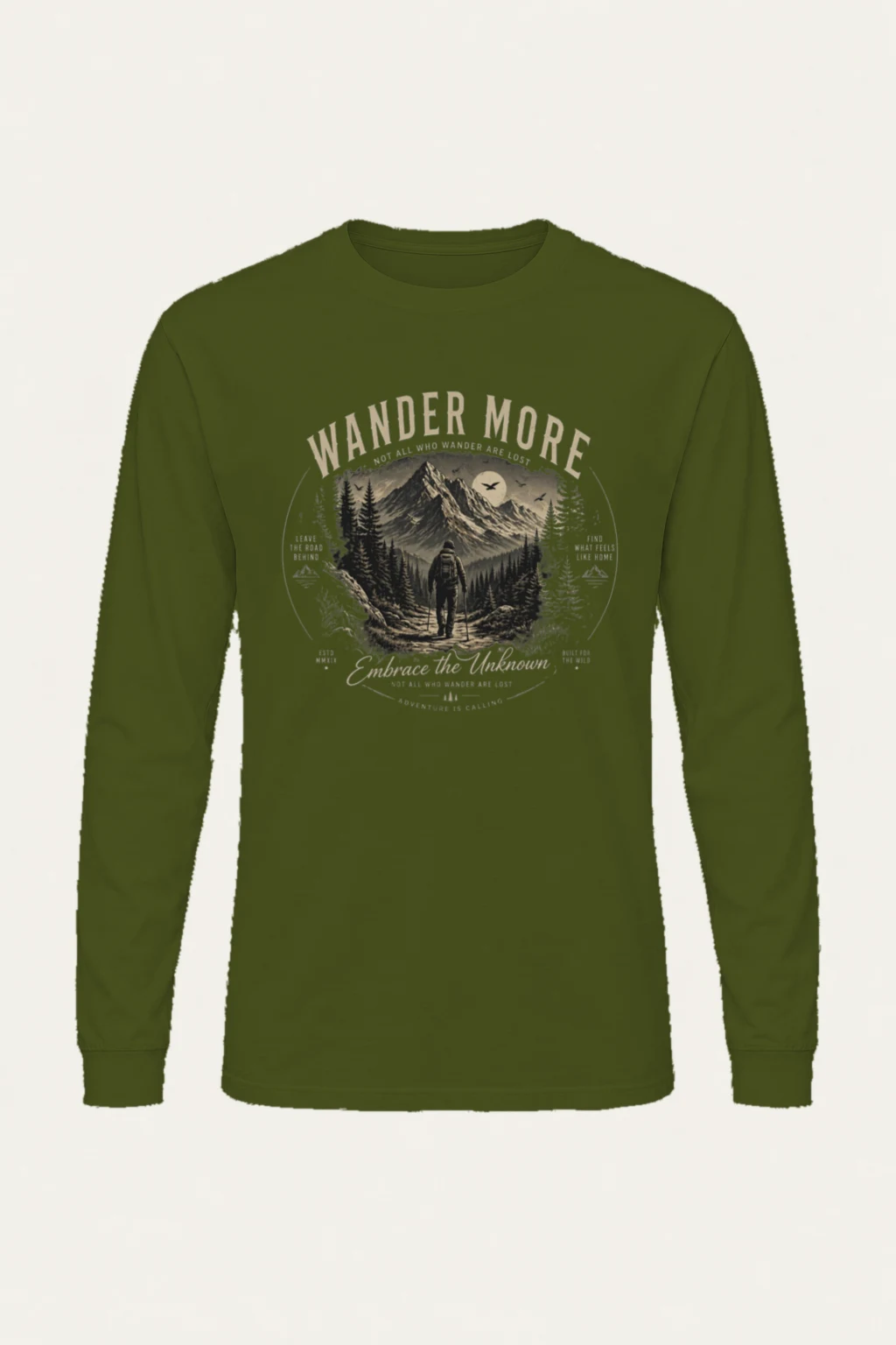 "Wander More" Unisex Longsleeve T-shirt | Gildan 2400
