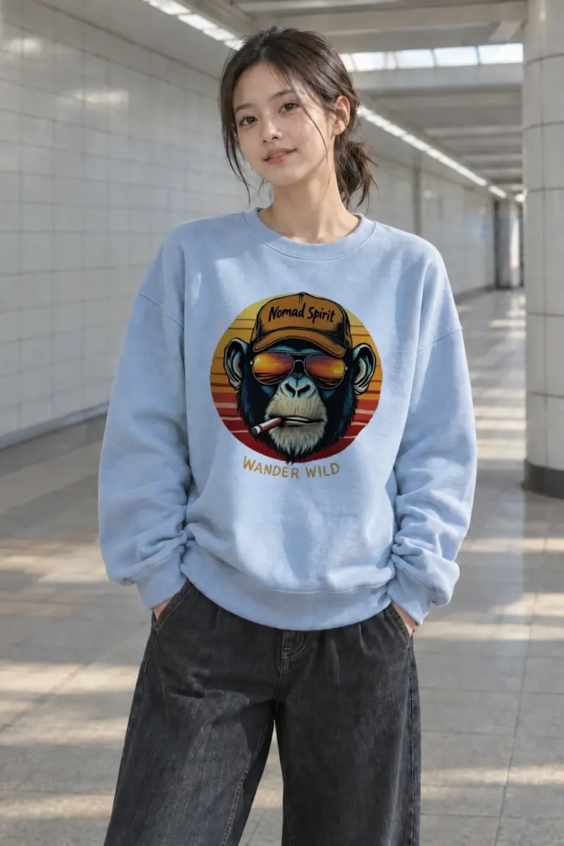 "Wander Wild" Heavy Blend Unisex Crewneck Sweatshirt | Gildan 18000