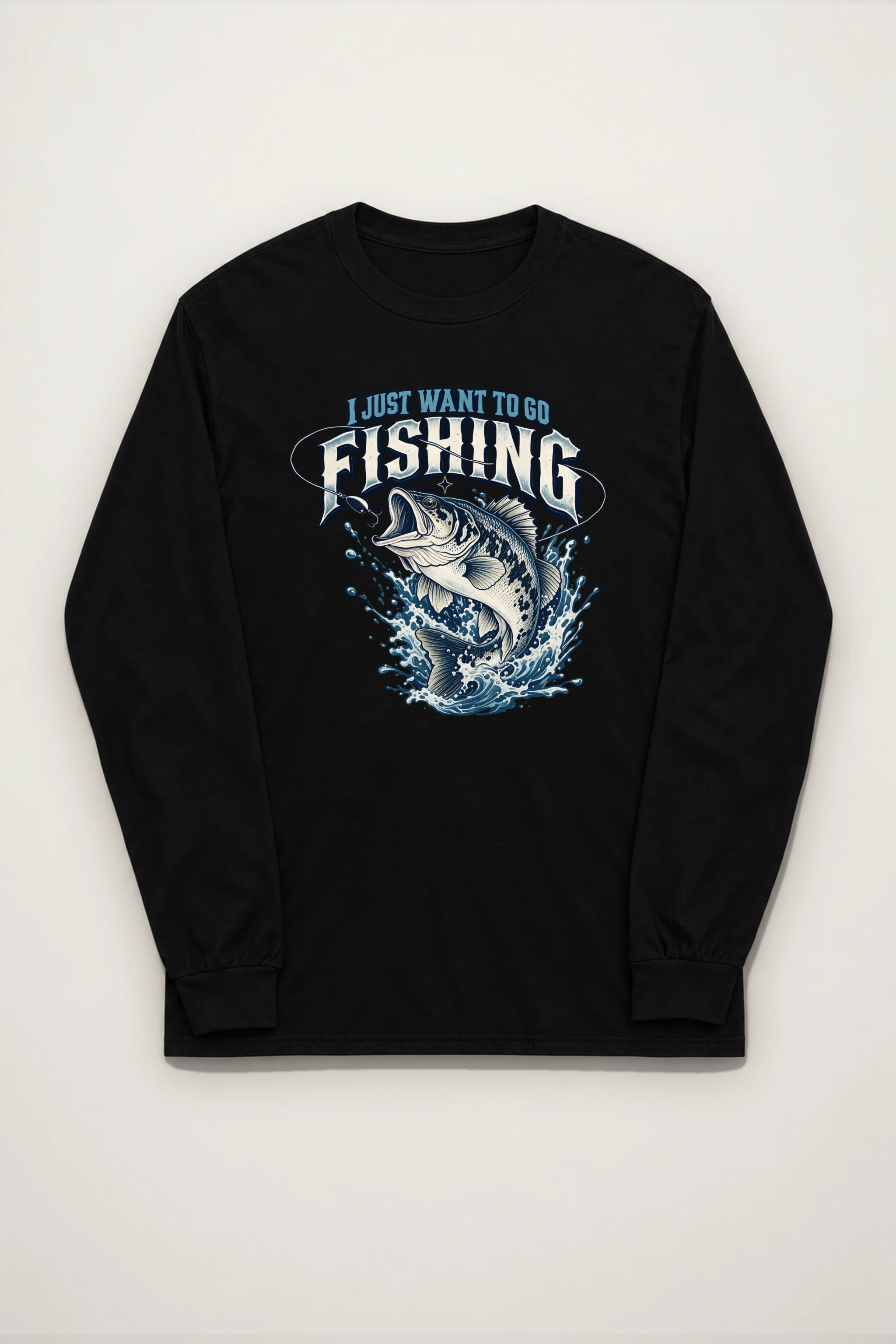 "Want To Go Fishing" Unisex Longsleeve T-shirt