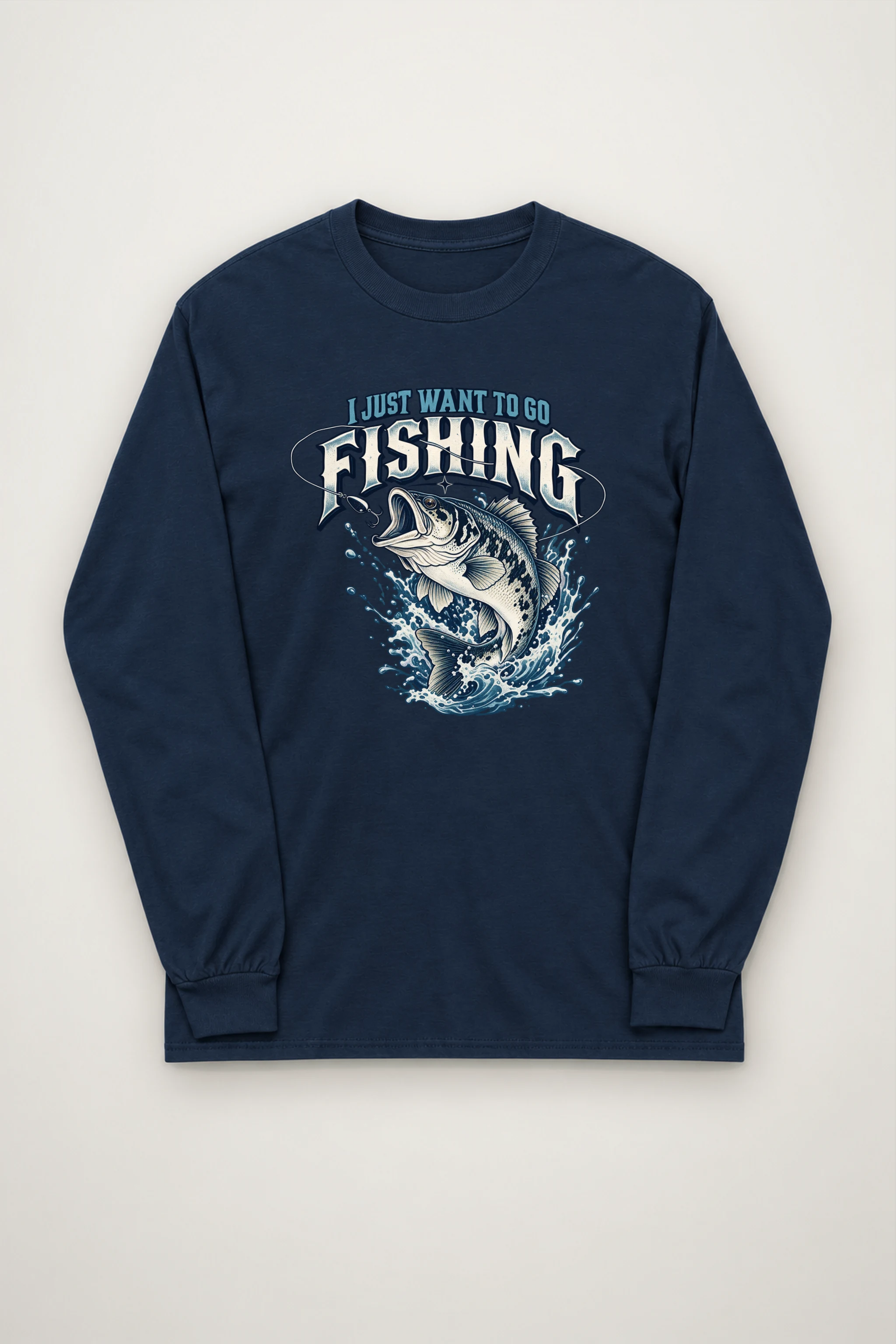 "Want To Go Fishing" Unisex Longsleeve T-shirt