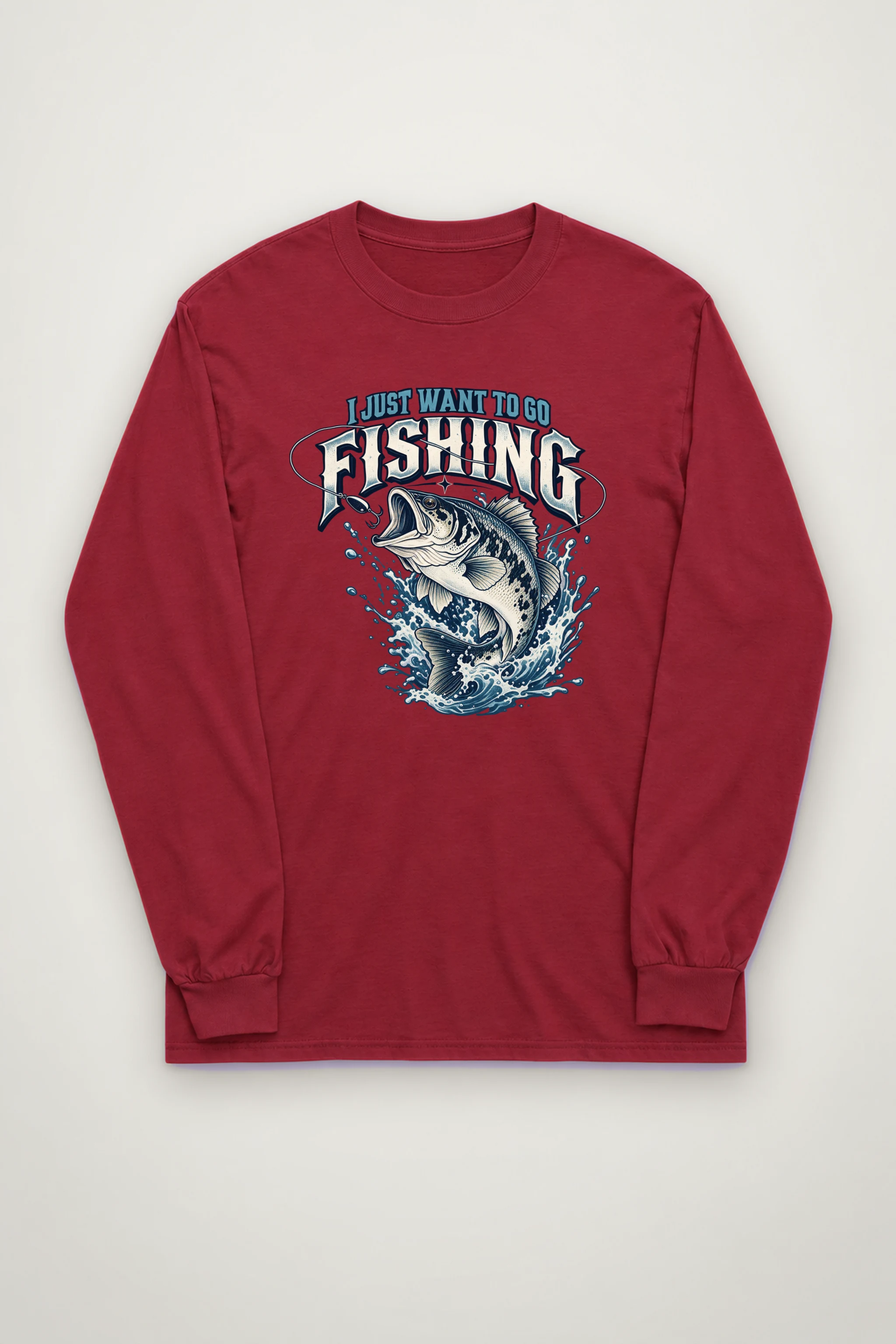 "Want To Go Fishing" Unisex Longsleeve T-shirt