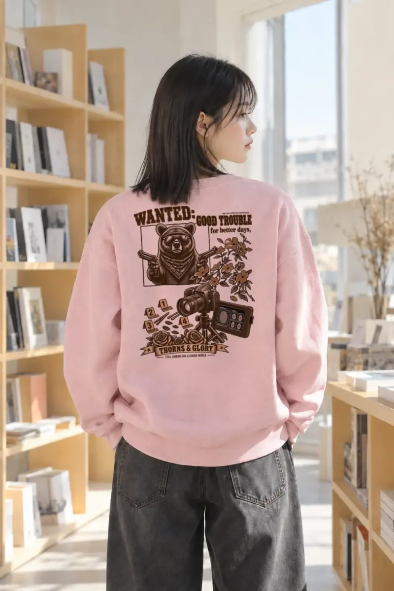 "Wanted Good Trouble" Heavy Blend Unisex Crewneck Sweatshirt | Gildan 18000