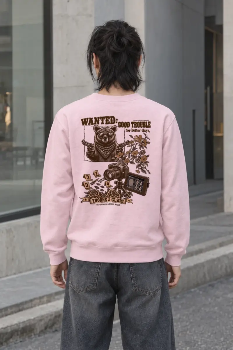 "Wanted Good Trouble" Heavy Blend Unisex Crewneck Sweatshirt | Gildan 18000