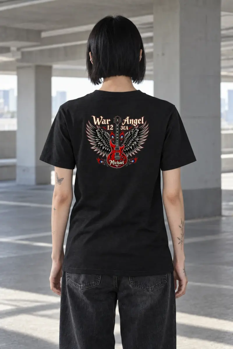 "War Angel Guitar" Heavyweight Unisex Crewneck T-shirt