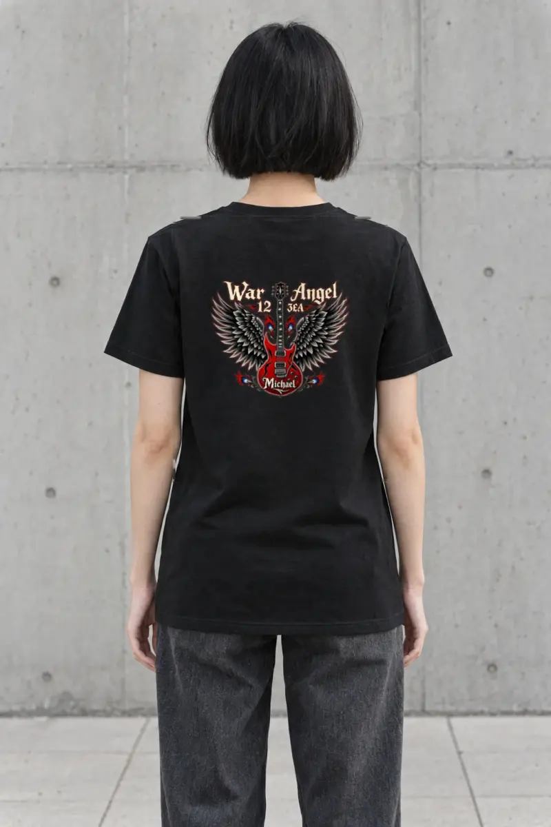 "War Angel Guitar" Heavyweight Unisex Crewneck T-shirt