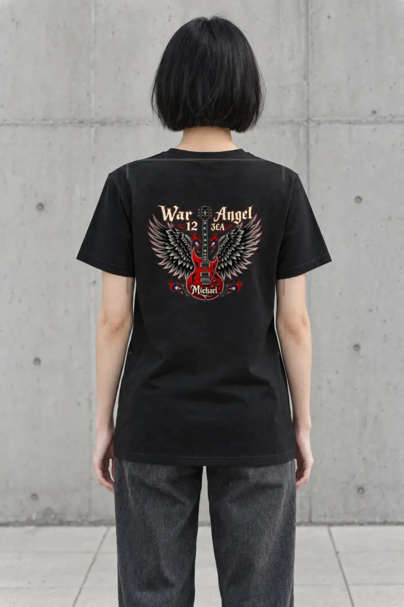"War Angel Guitar" Heavyweight Unisex Crewneck T-shirt