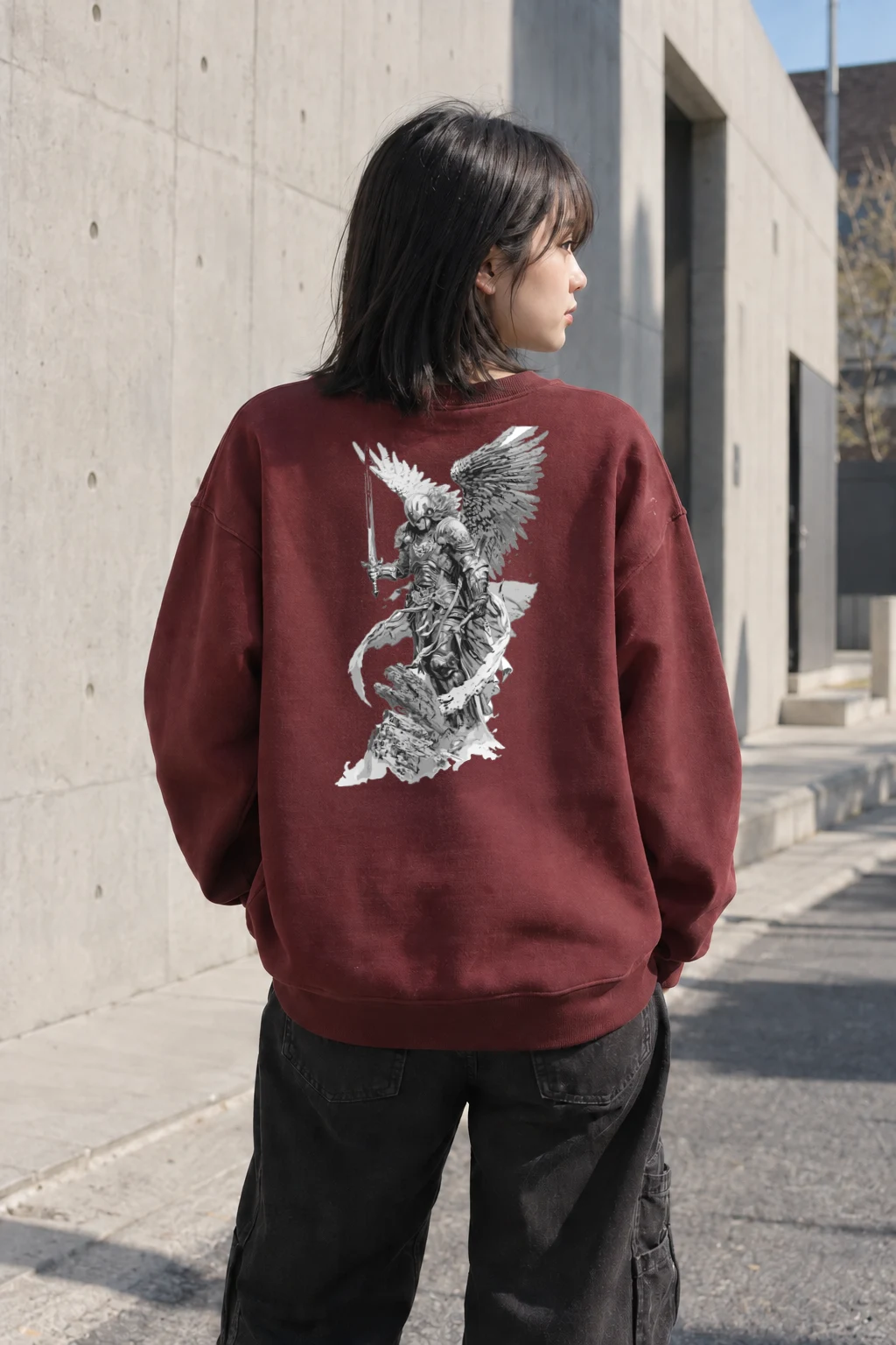 "Warload Angel" Heavy Blend Unisex Crewneck Sweatshirt | Gildan 18000