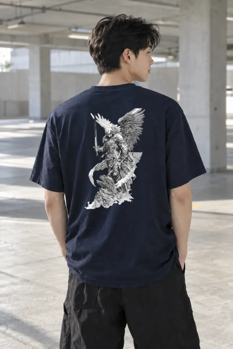 "Warload Angel" Heavyweight Unisex Crewneck T-shirt | Gildan 5000