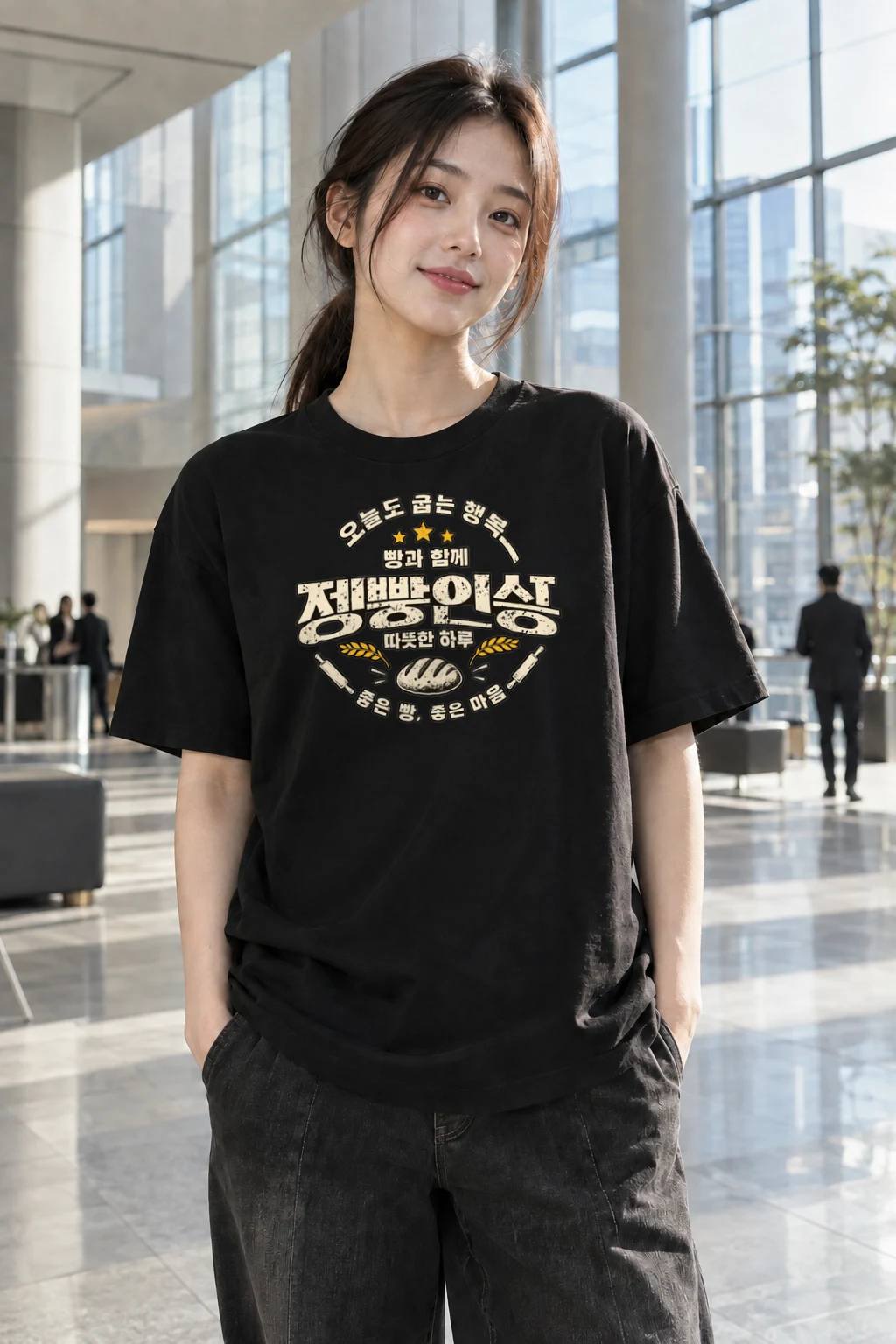 "Warm Bakery Day" Heavyweight Unisex Crewneck T-shirt | Gildan 5000