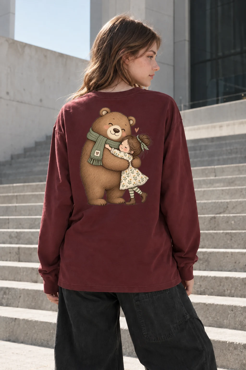 "Warm Bear Hug" Unisex Longsleeve T-shirt | Gildan 2400