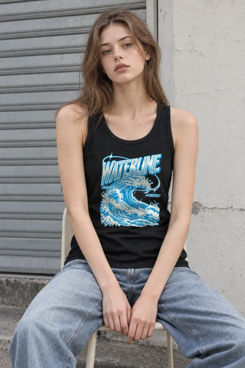 "Waterline Busan" Unisex Jersey Tank