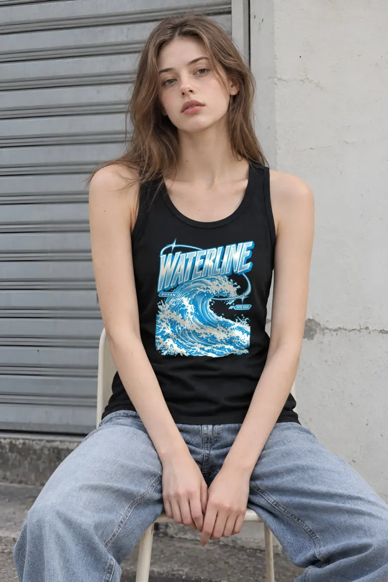 "Waterline Busan" Unisex Jersey Tank