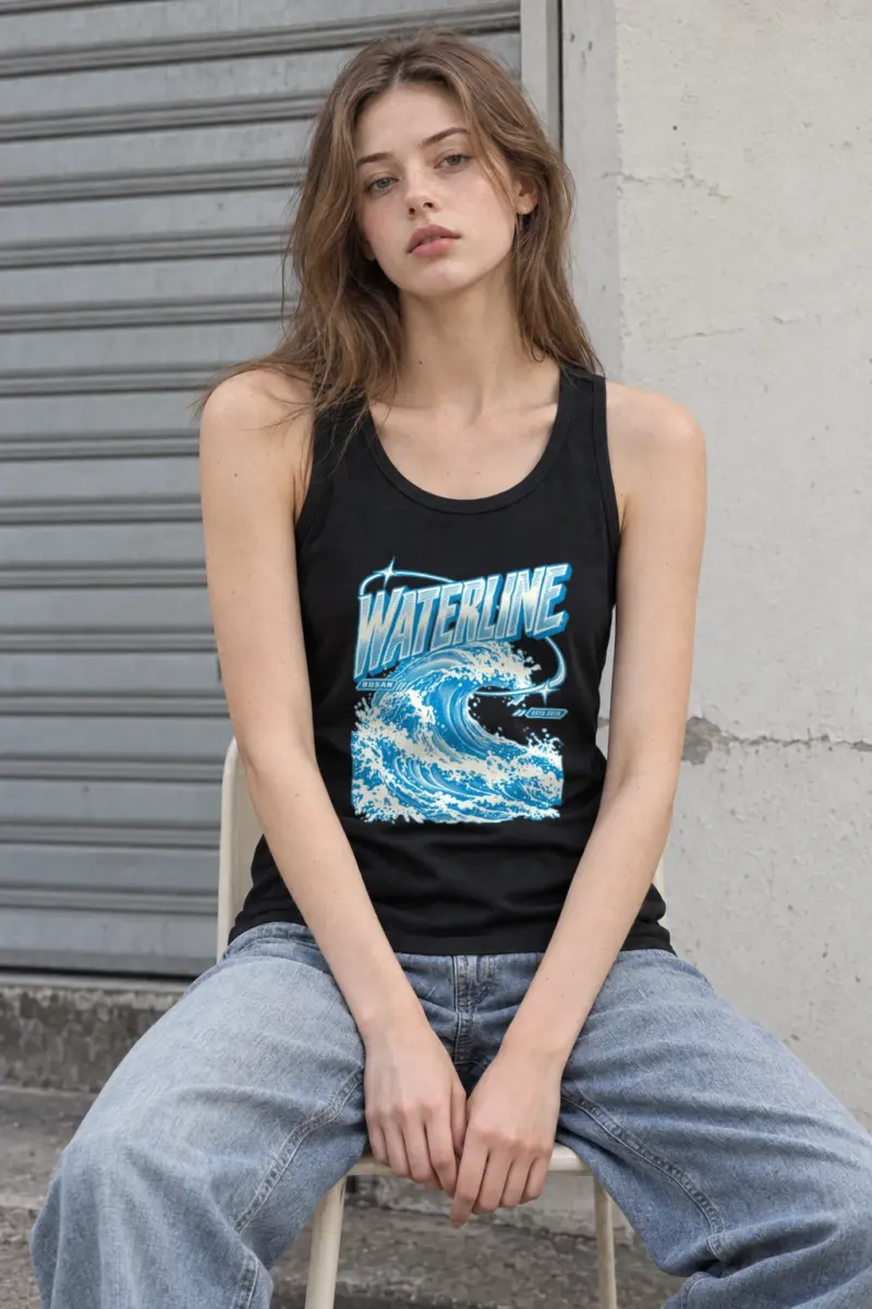 "Waterline Busan" Unisex Jersey Tank