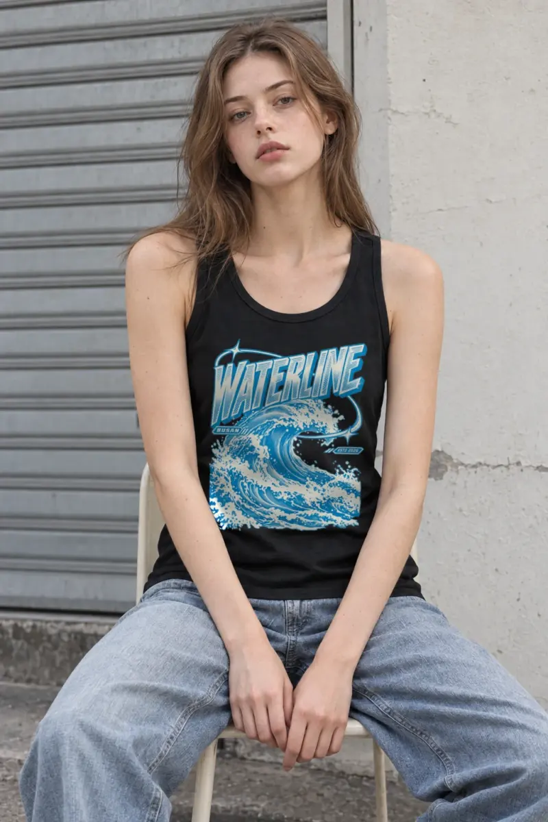 "Waterline Busan" Unisex Jersey Tank