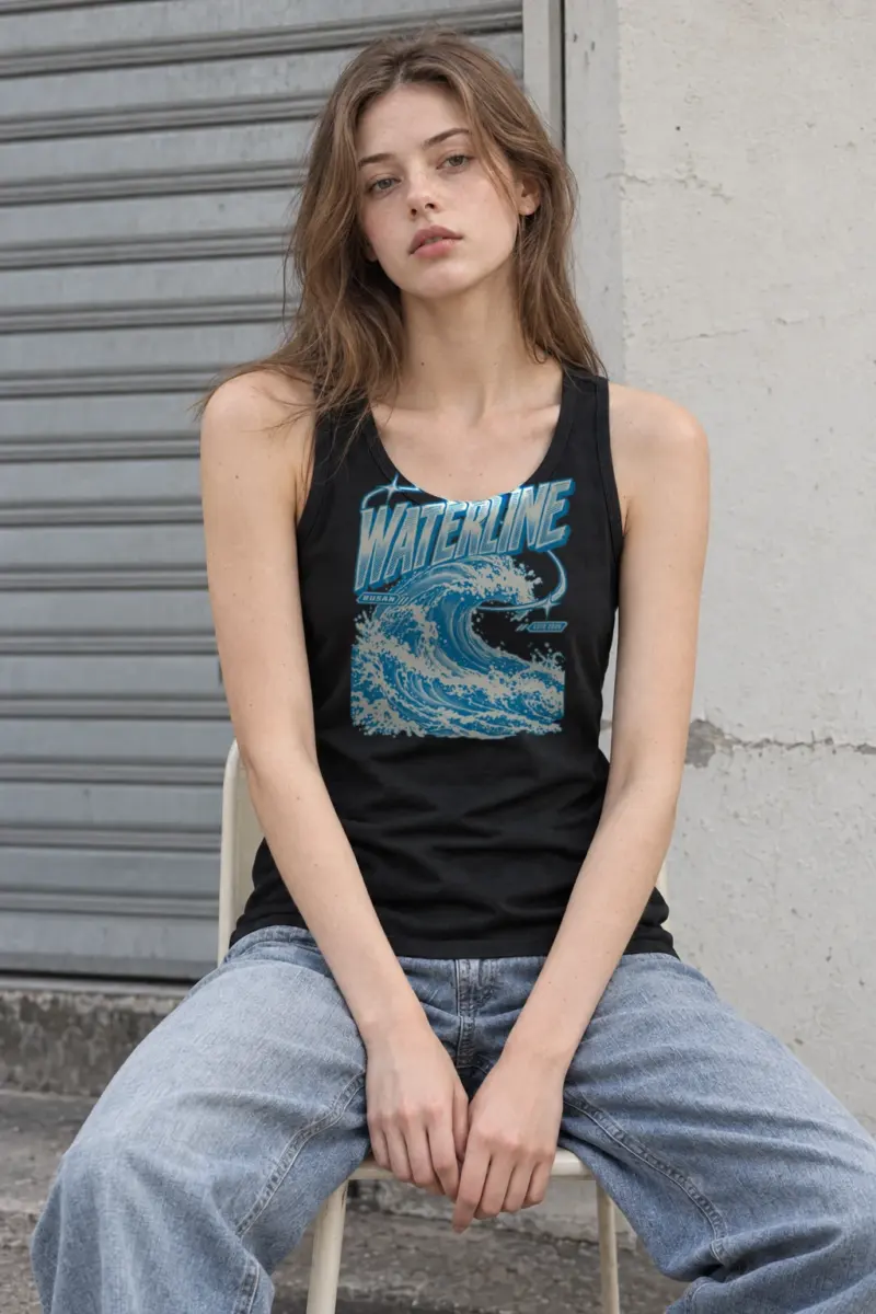 “Waterline Busan” Unisex Jersey Tank