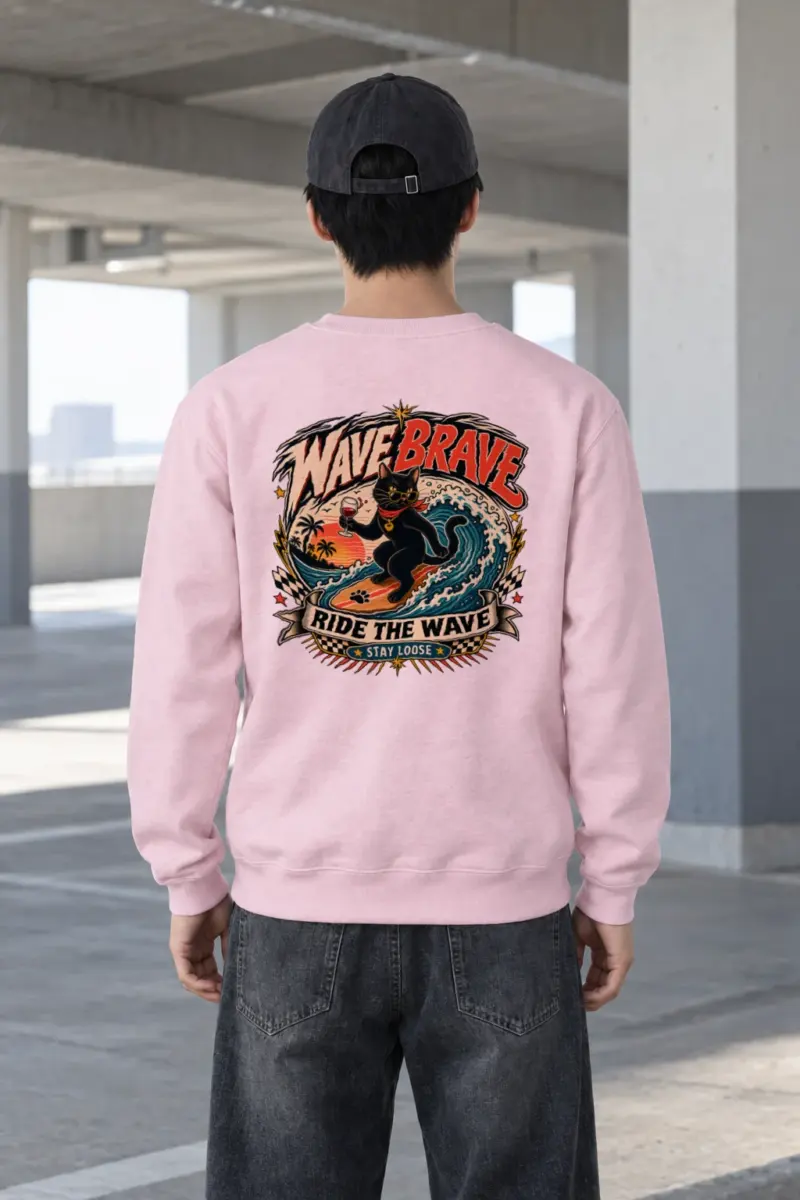 "Wave Brave" Heavy Blend Unisex Crewneck Sweatshirt