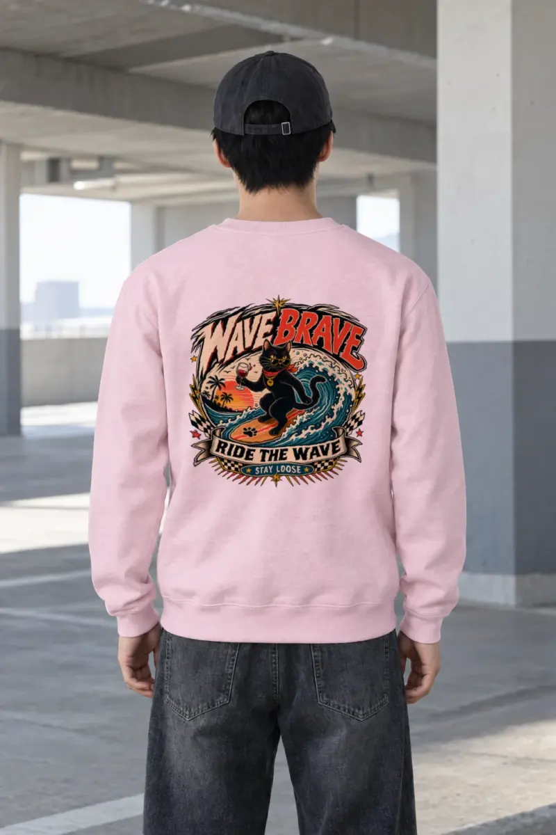 "Wave Brave" Heavy Blend Unisex Crewneck Sweatshirt