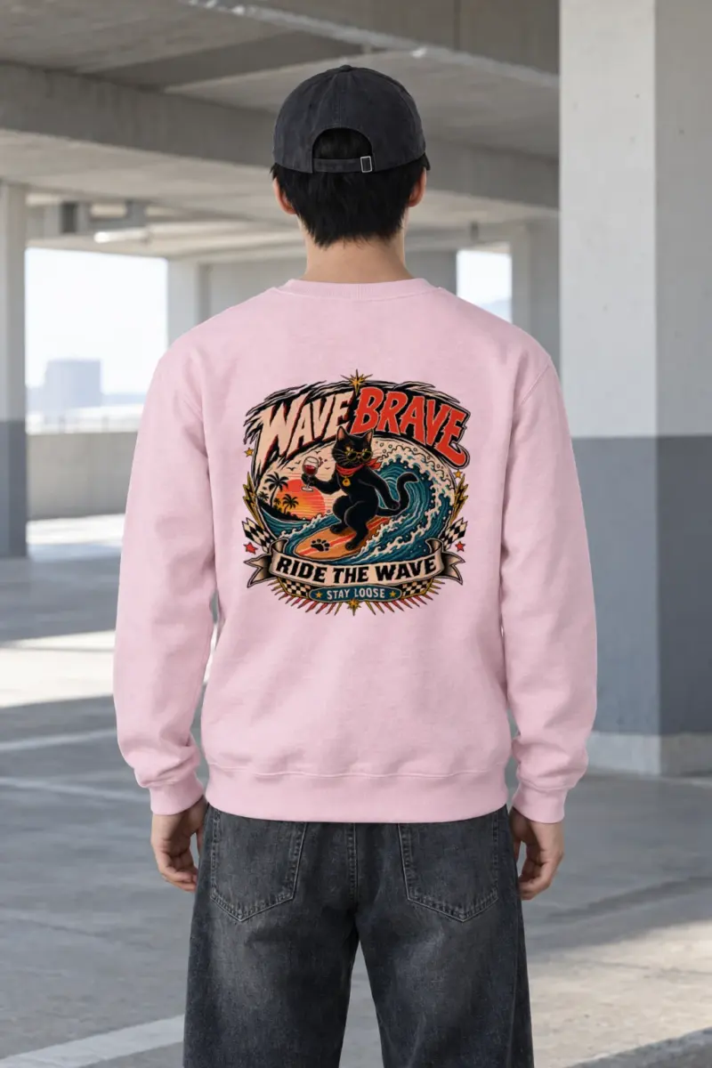 "Wave Brave" Heavy Blend Unisex Crewneck Sweatshirt