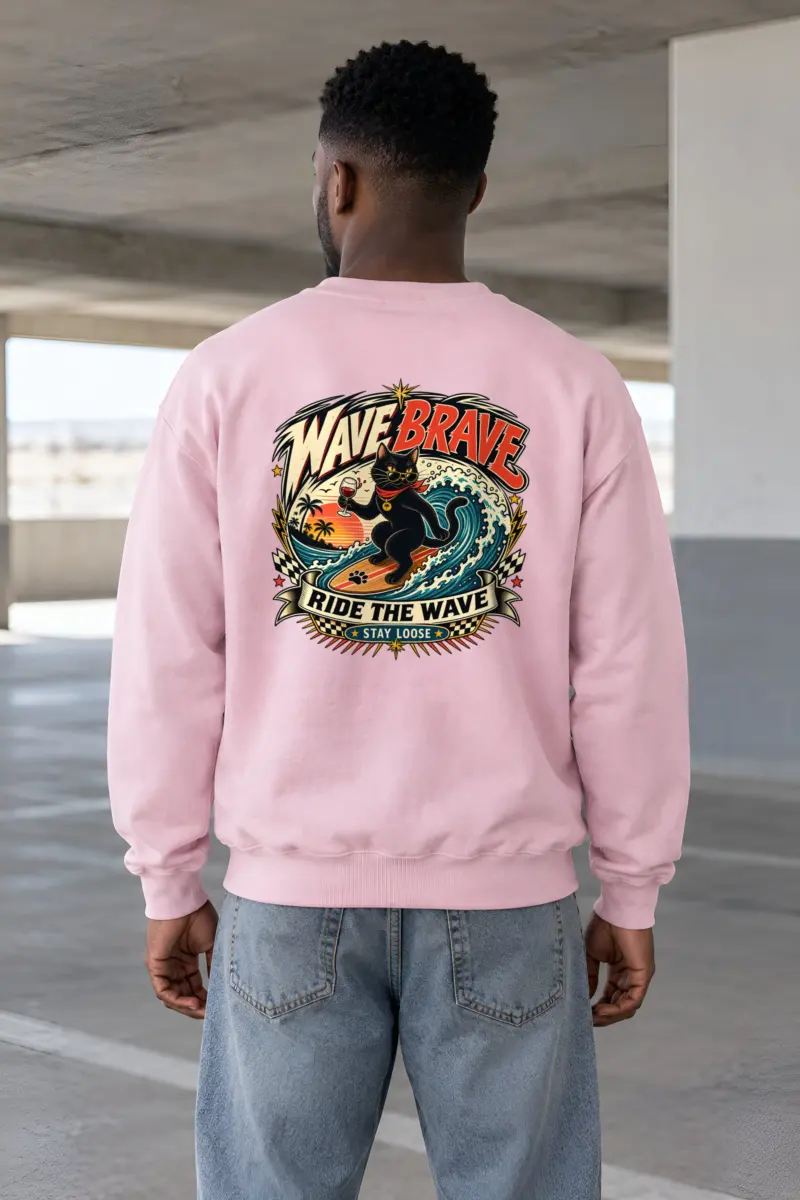 "Wave Brave" Heavy Blend Unisex Crewneck Sweatshirt