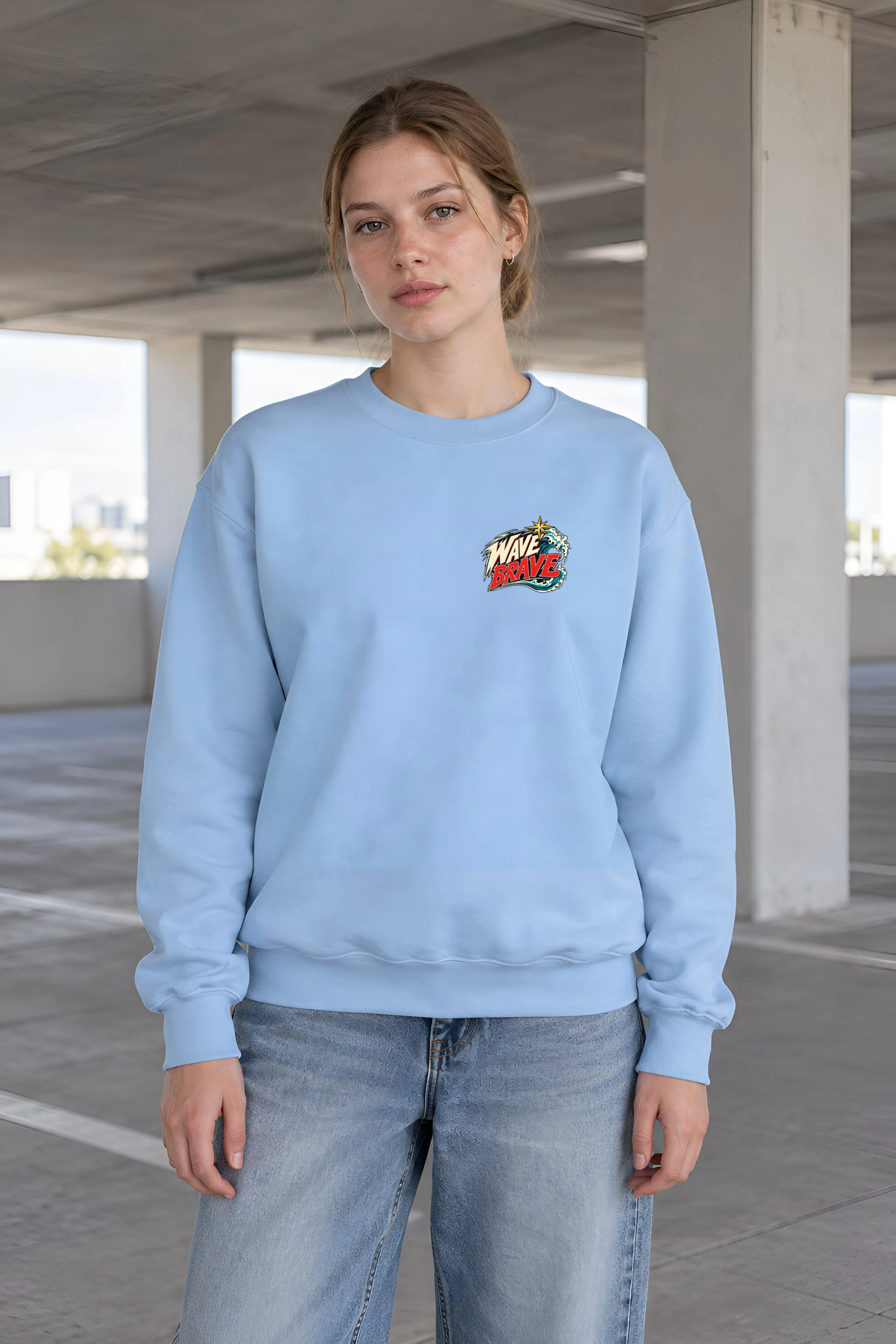 "Wave Brave" 1 Crewneck Sweatshirt
