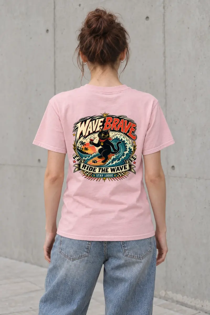 "Wave Brave" Heavyweight Unisex Crewneck T-shirt