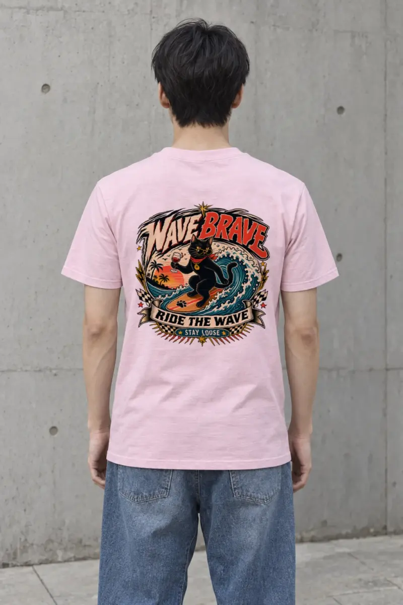 "Wave Brave" Heavyweight Unisex Crewneck T-shirt