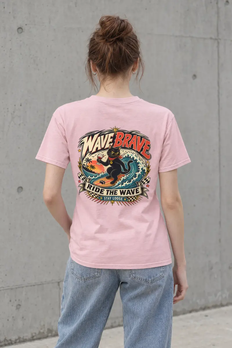 "Wave Brave" Heavyweight Unisex Crewneck T-shirt