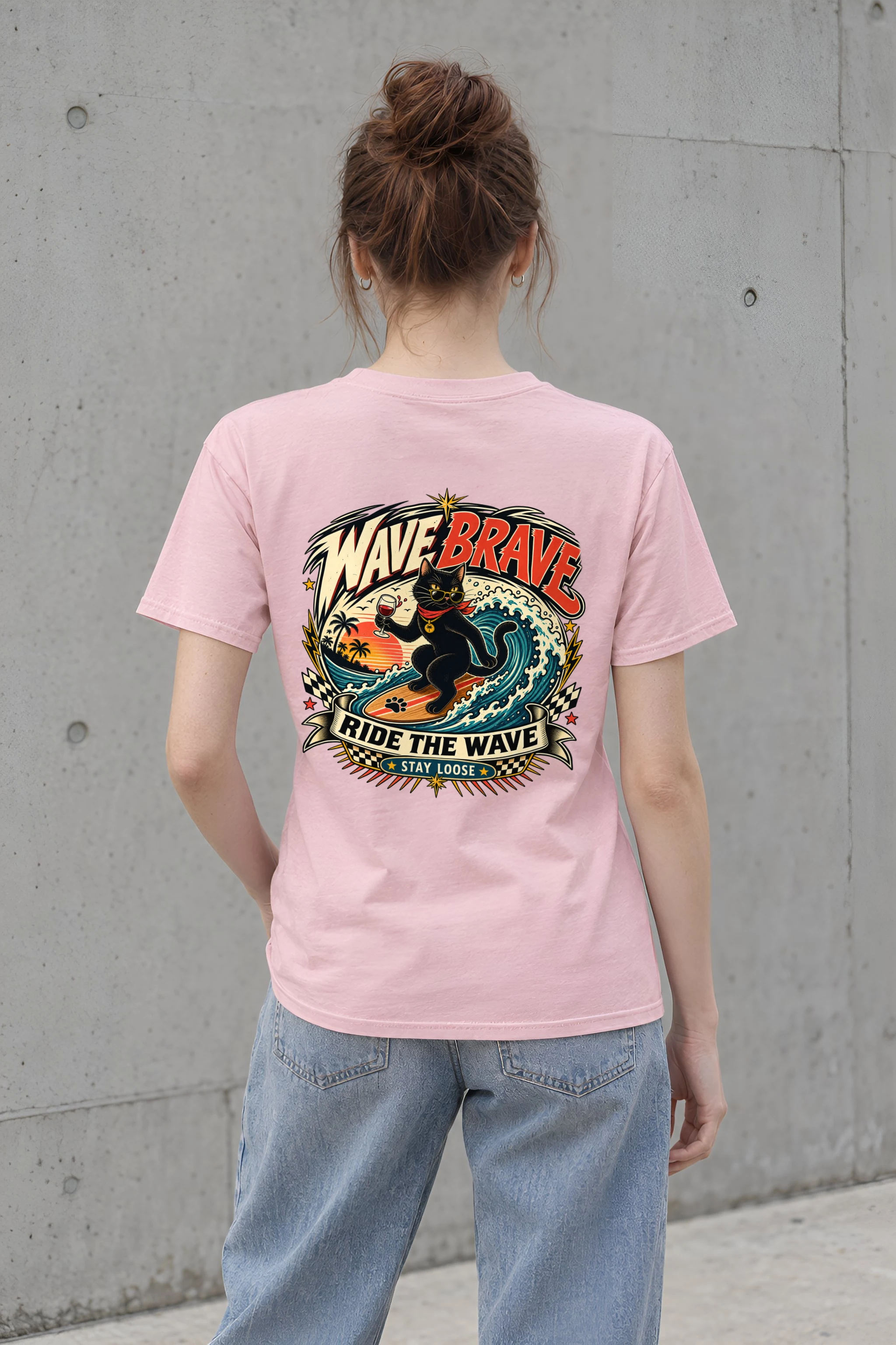 "Wave Brave" Heavyweight Unisex Crewneck T-shirt