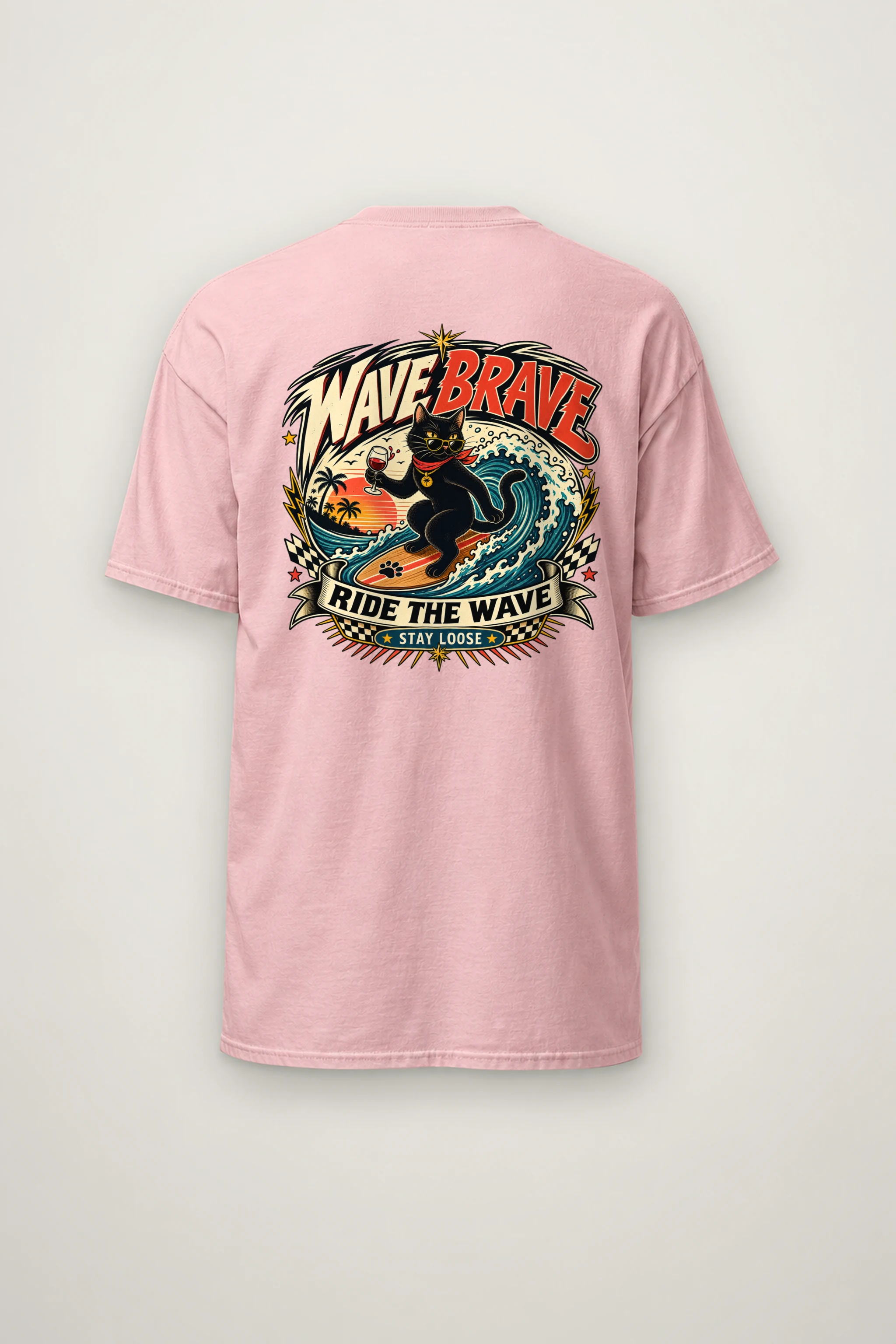 "Wave Brave" Heavyweight Unisex Crewneck T-shirt