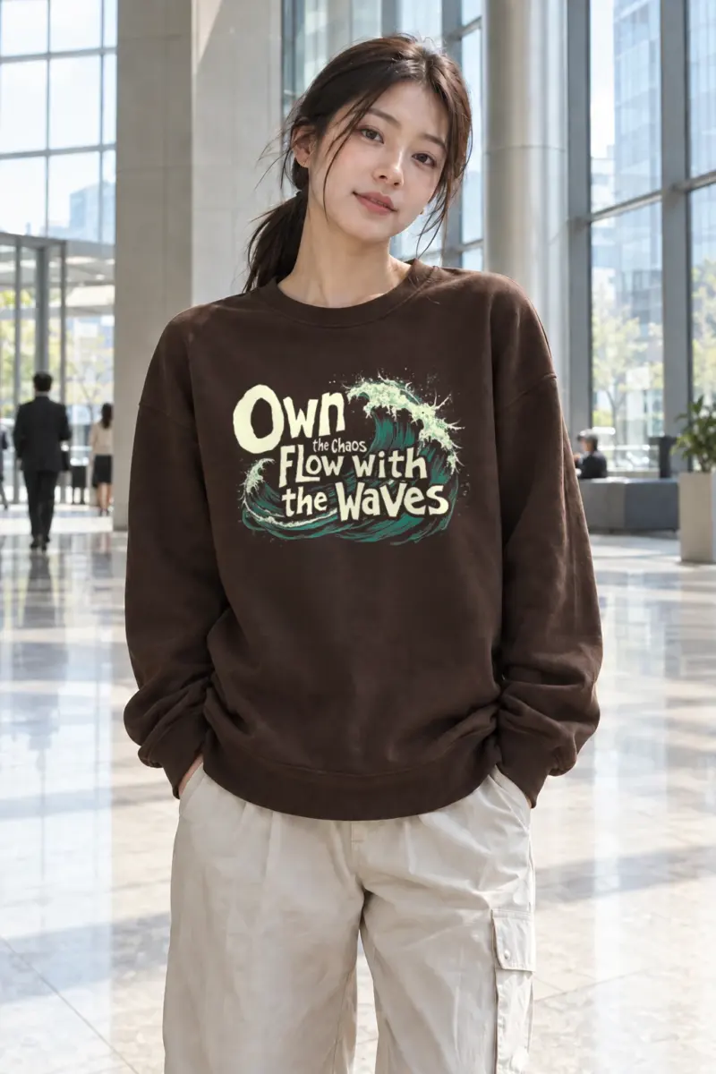 "Wave State" Heavy Blend Unisex Crewneck Sweatshirt | Gildan 18000